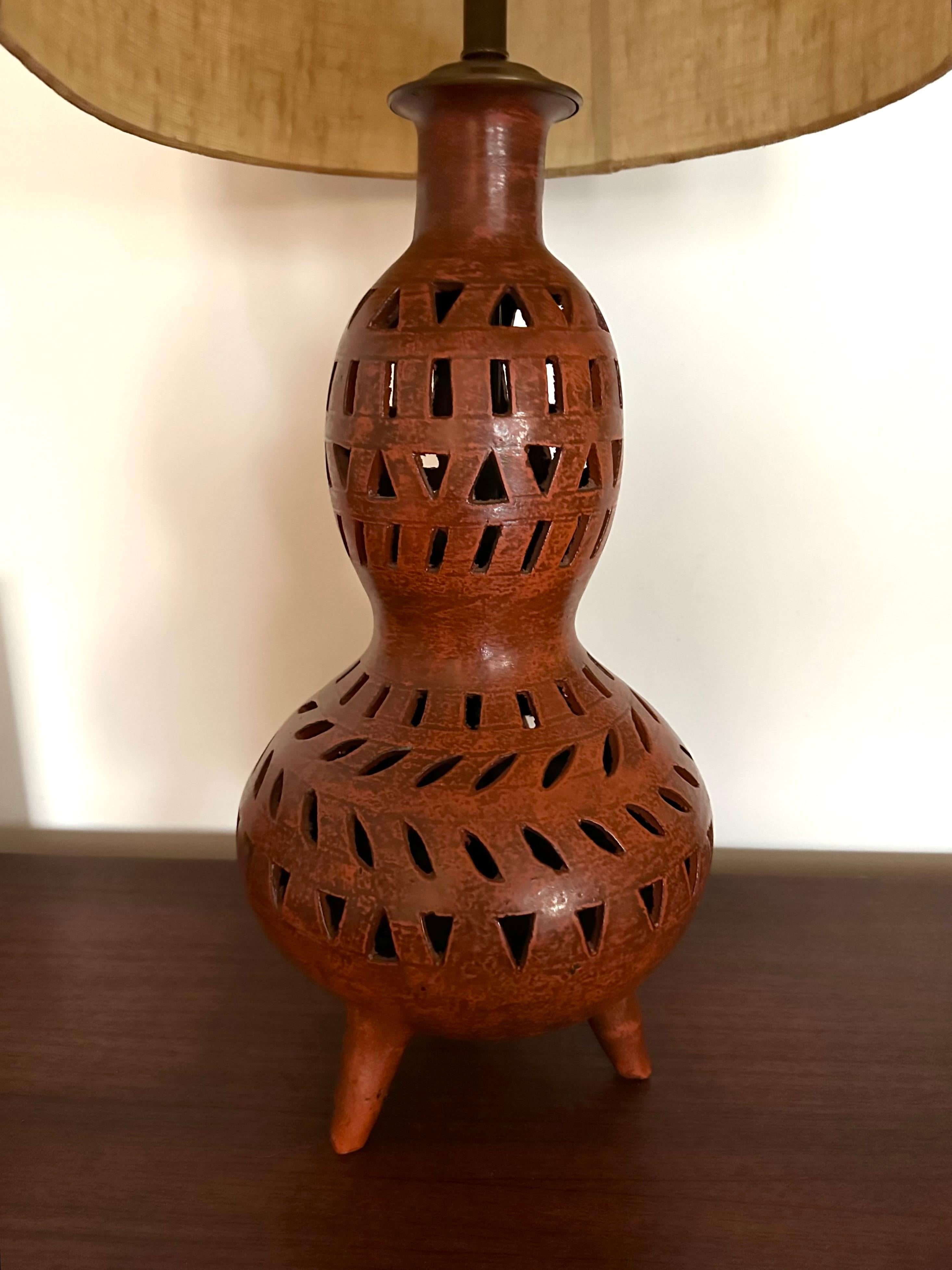 Mid-Century Modern Large 1960s French Ceramic Table Lamp For Sale