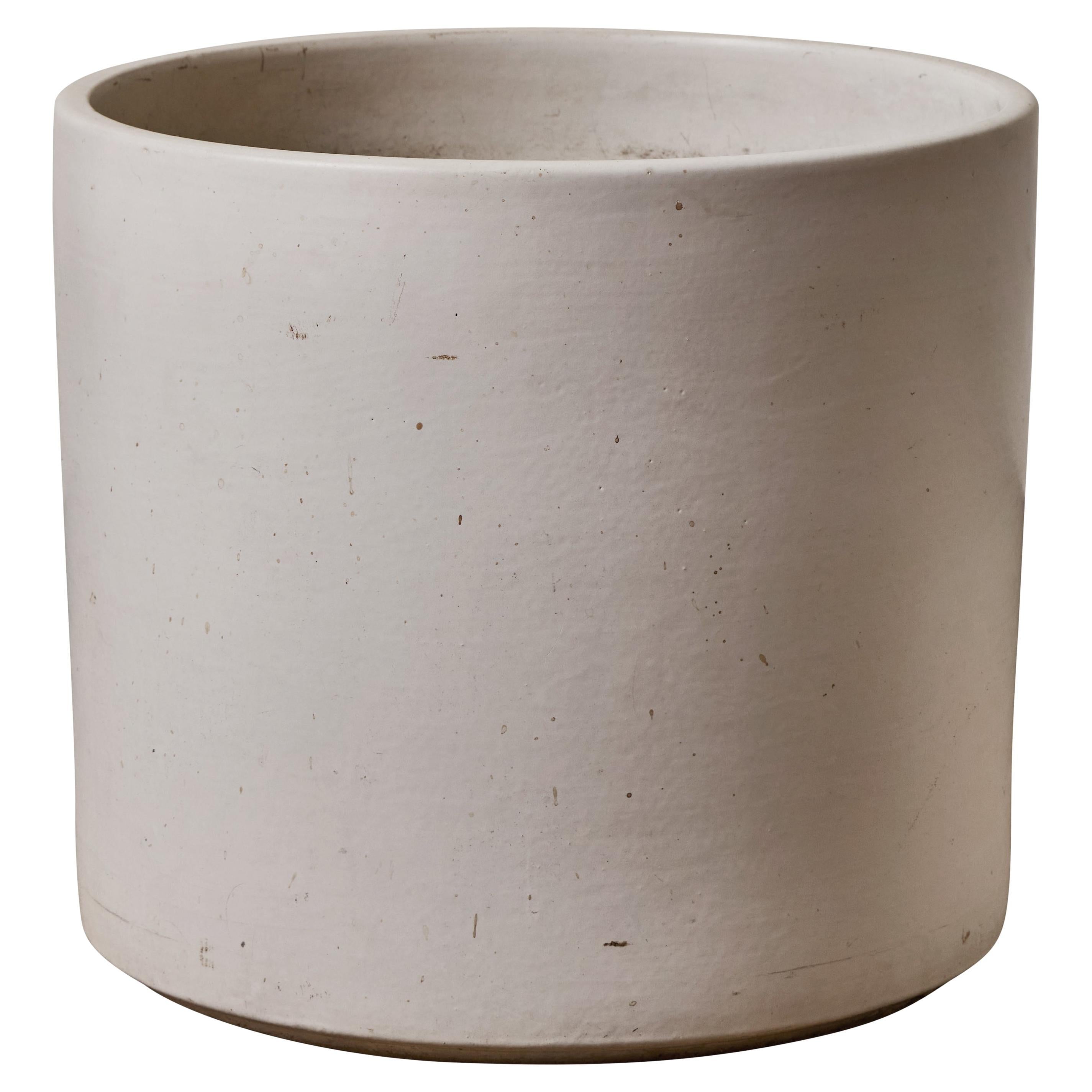 Large 1960s Gainey Matte White Glazed Ceramic Planter