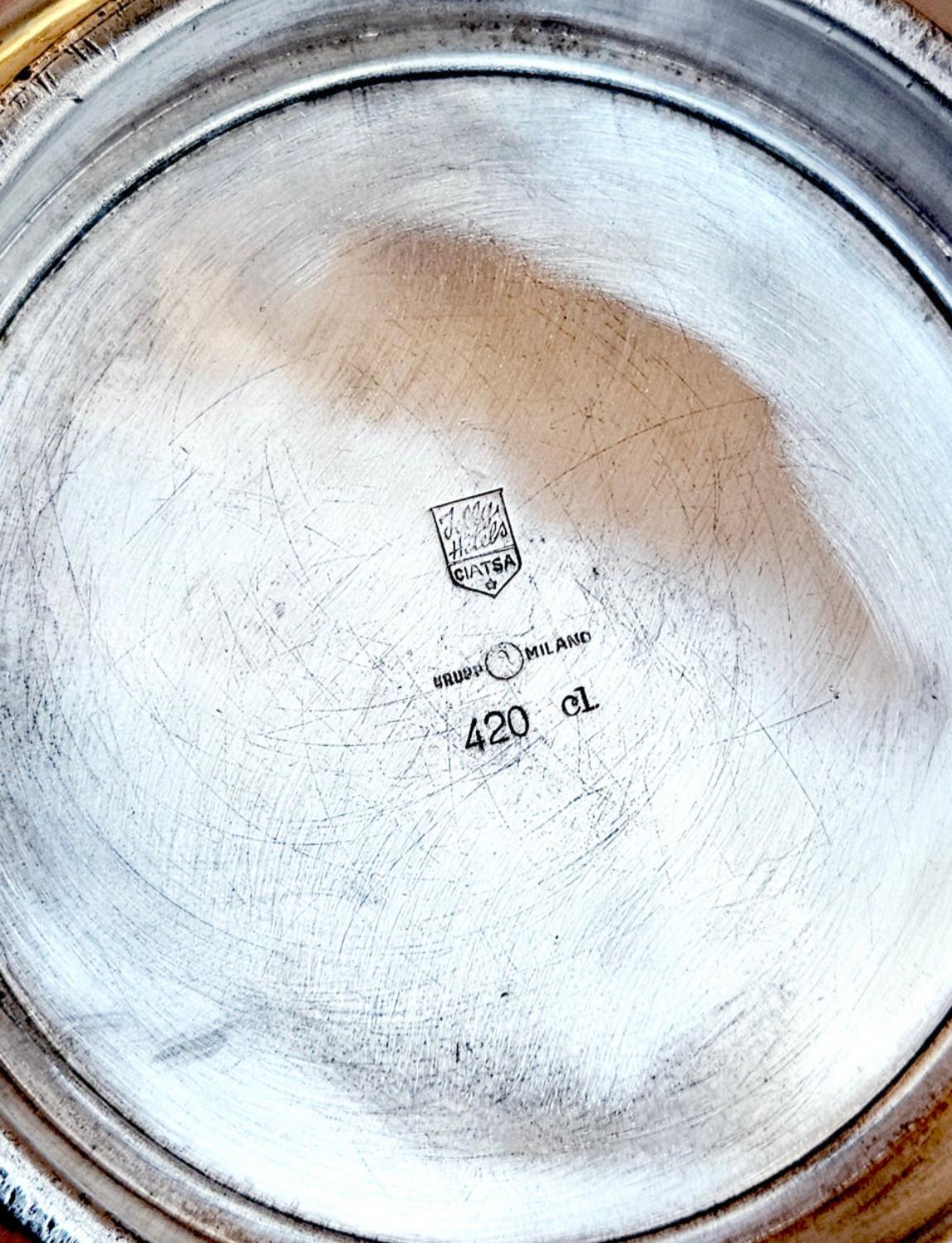 Large 1960s Gio Ponti Silver Bowl for Krupp Milano In Good Condition In Florence, Tuscany
