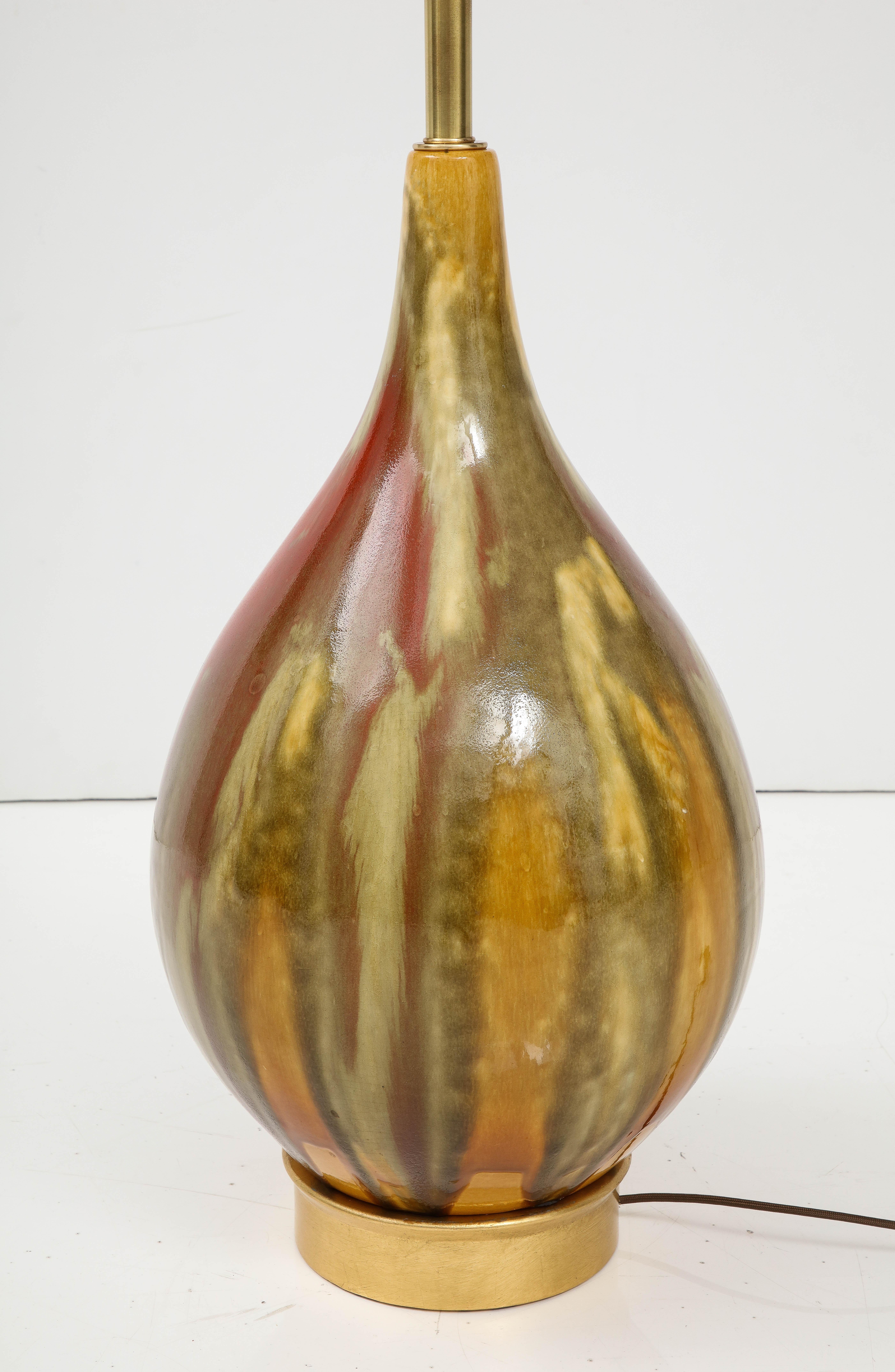 Mid-Century moderno Grande lampada in ceramica italiana degli anni '60 in vendita