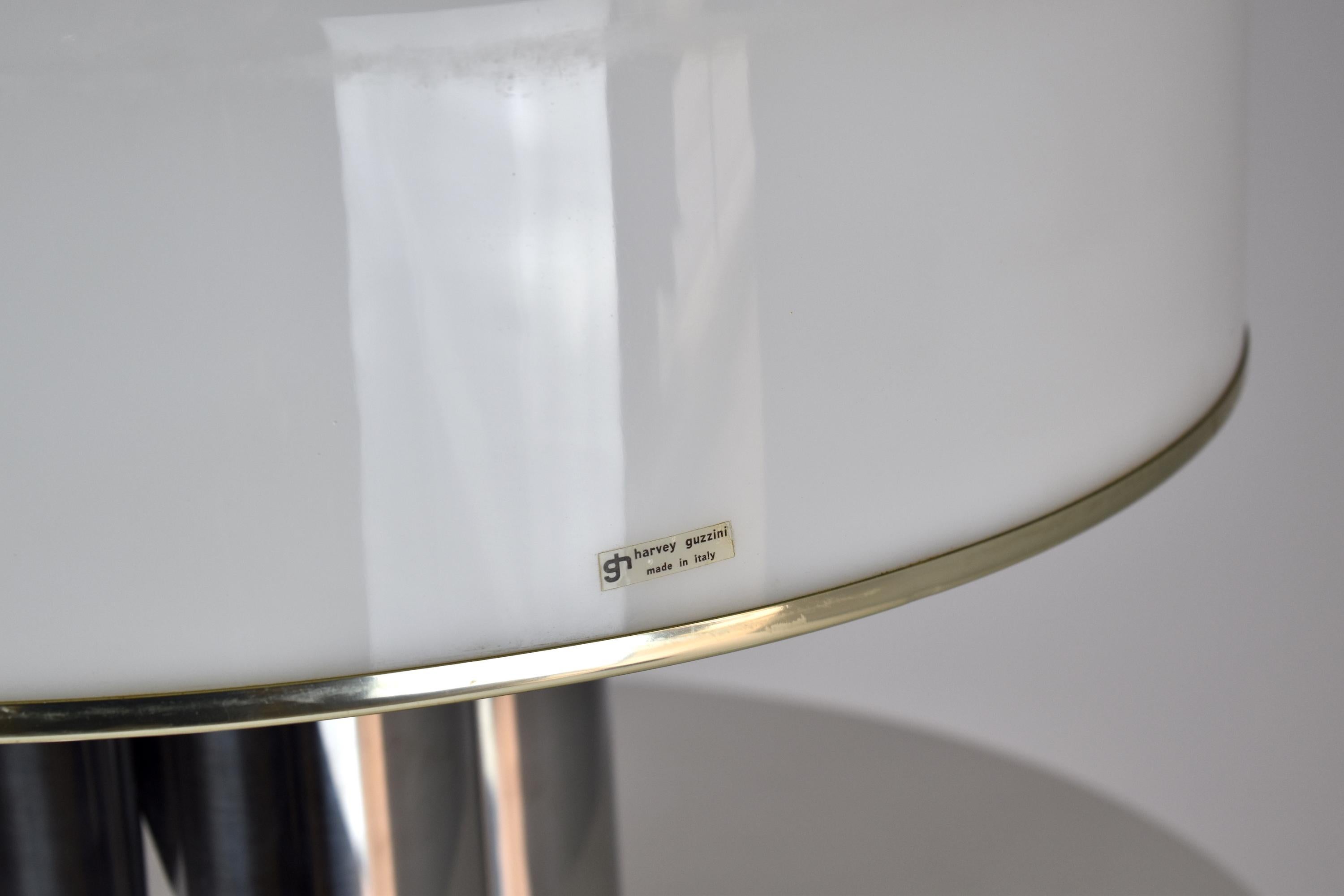 Steel Large 1960's Italian Harvery Guzzini Table Lamp