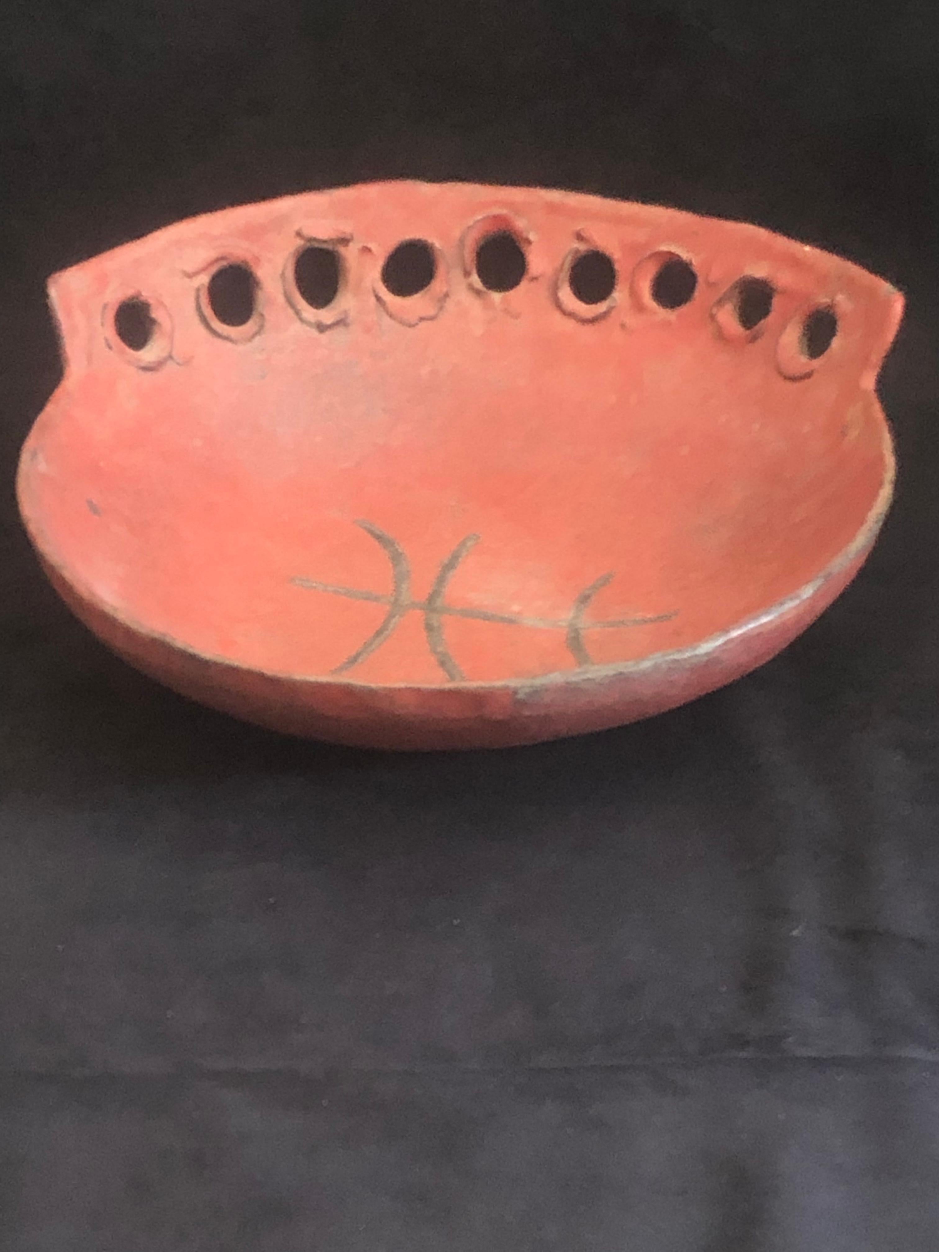 20th Century Large 1960s Italian Studio Pottery Bowl By Marcello Fantoni
