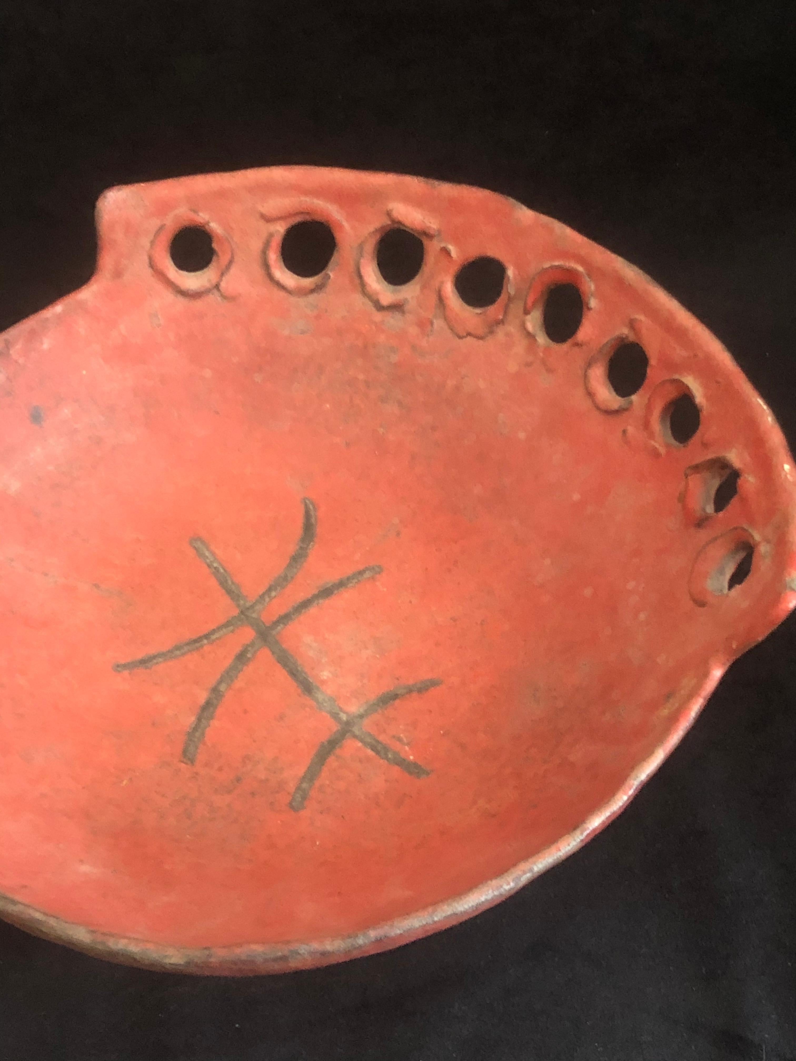 Earthenware Large 1960s Italian Studio Pottery Bowl By Marcello Fantoni