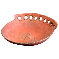 Large 1960s Italian Studio Pottery Bowl By Marcello Fantoni