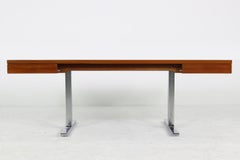 Large 1960s Knoll Art Collection Executive Desk with Leather and Two Sideboards