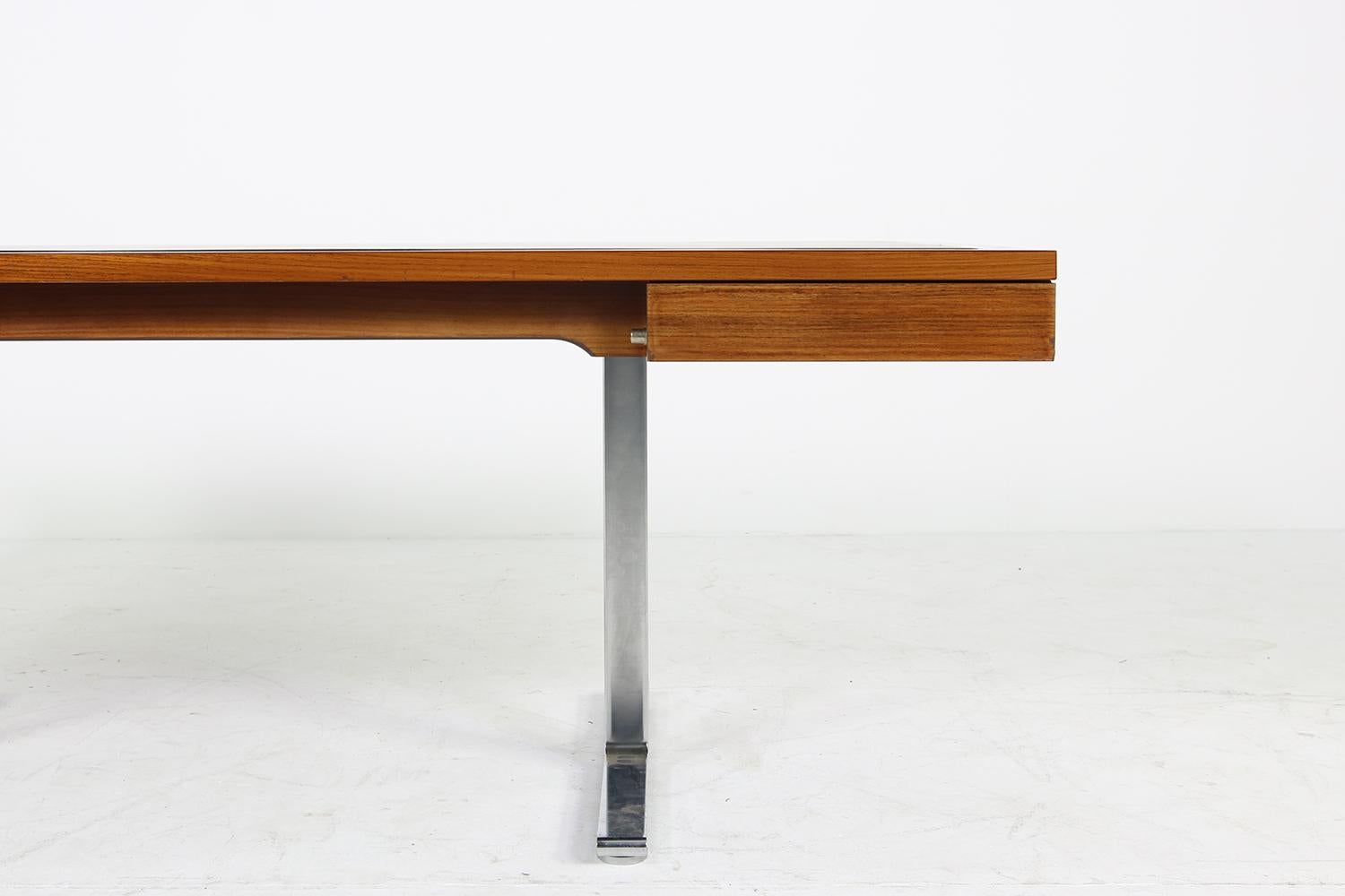 Large 1960s Knoll Art Collection Executive Desk with Leather and Two Sideboards In Good Condition In Hamminkeln, DE