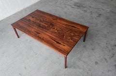 Large 1960s Mid Century Danish Brazilian Rosewood Coffee Table