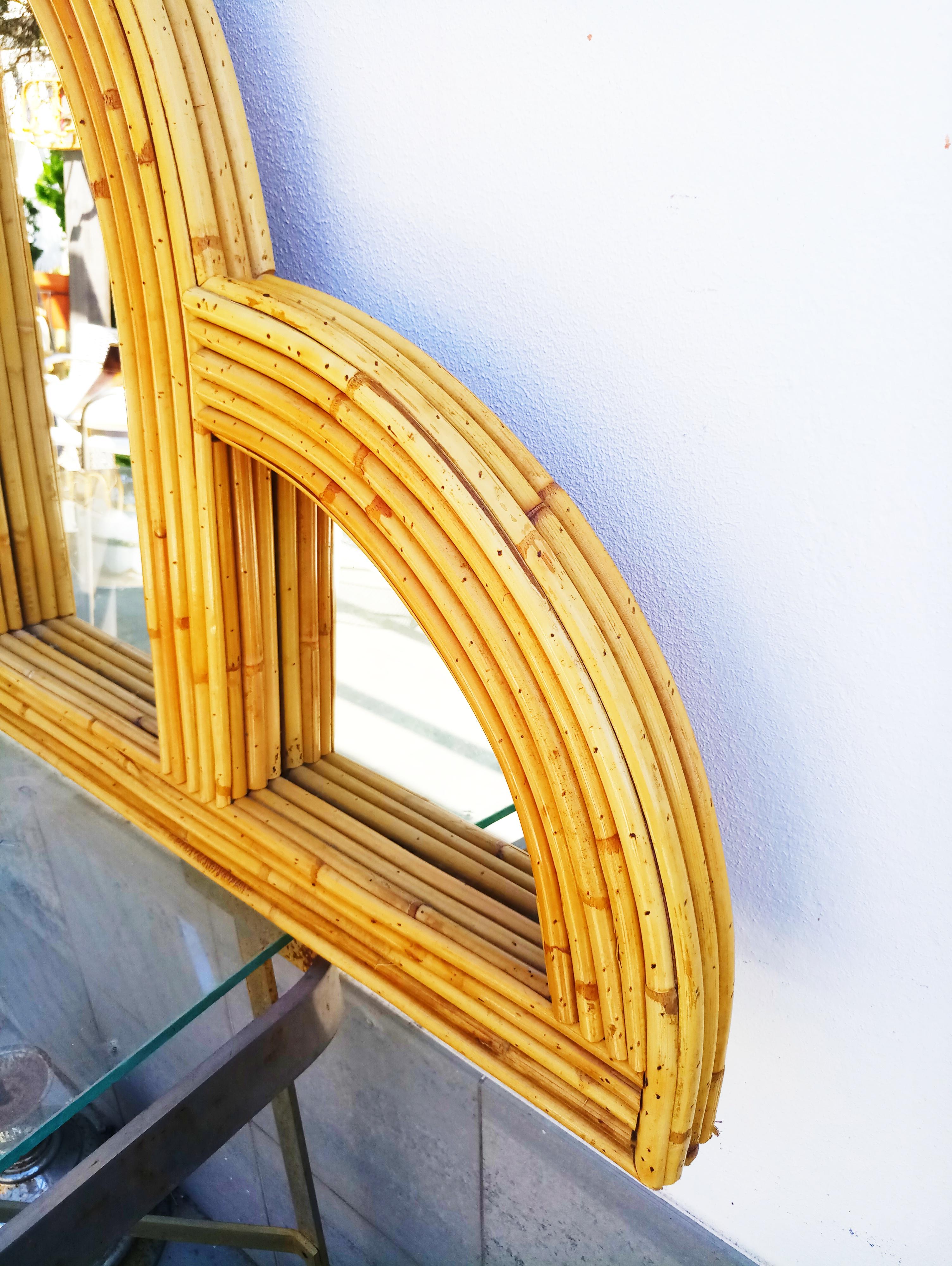 Large 1960s Mirror Bamboo For Sale 3