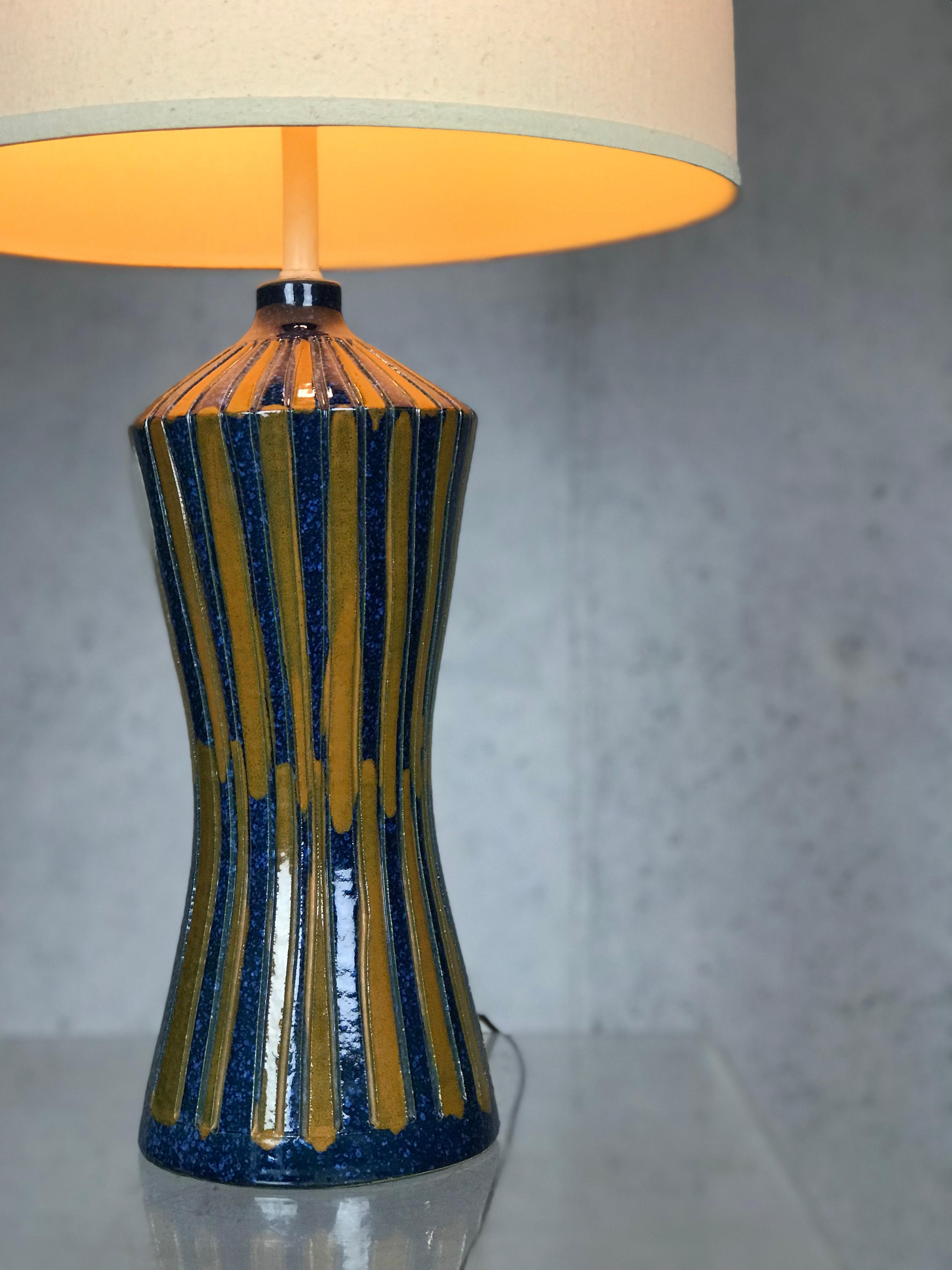 Large 1960s Modernist Italian Ceramic Lamp for Raymor 1