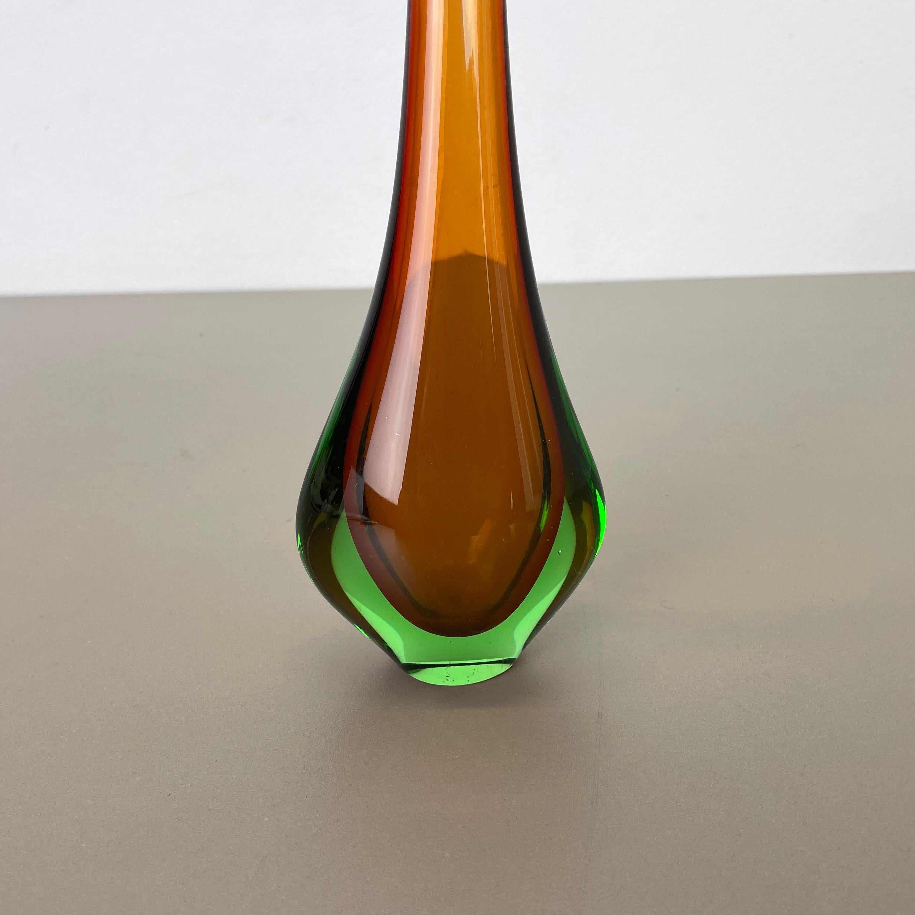 Große Einzelvase aus Muranoglas von Flavio Poli, Italien, 1960er Jahre im Angebot 2