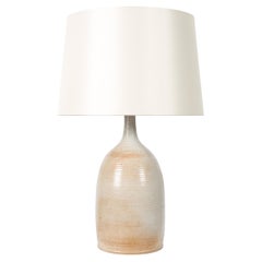 Large 1960s Off-White French Sandstone Marais Lamp