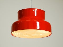 Grande lampada da soffitto Bumling rossa degli anni '60 di Anders Pehrson per Ateljé yktan Ahus