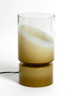 Large 1960s Round Italian Murano Table Lamp by V. Nason & Co
