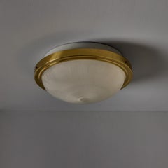 Große Decken- oder Wandleuchte aus Glas und Messing von Sergio Mazza aus den 1960er Jahren für Artemide