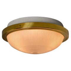 Große Decken- oder Wandleuchte aus Glas und Messing von Sergio Mazza aus den 1960er Jahren für Artemide
