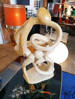 Large 1960s Soapstone Abstract Sculpture