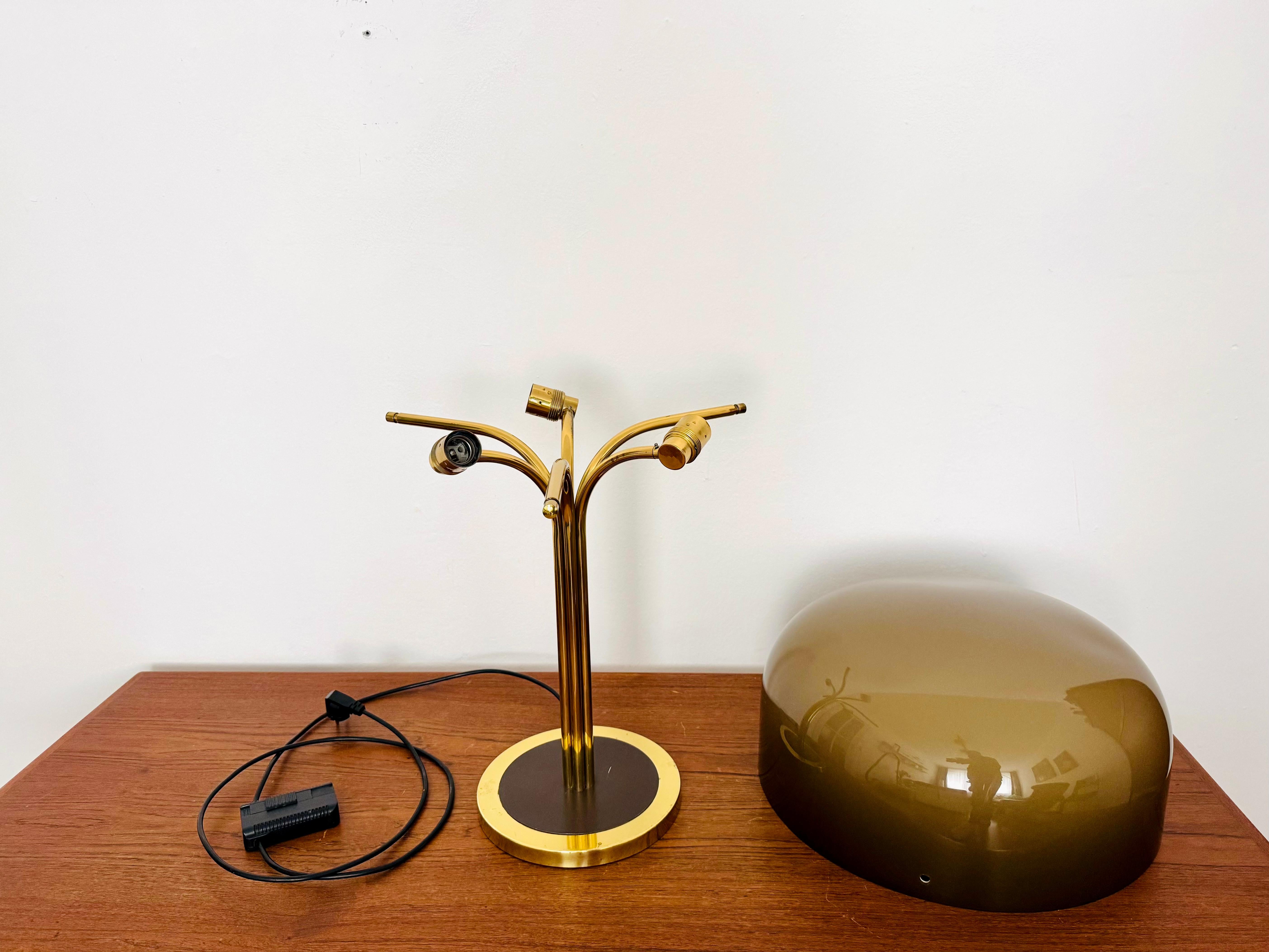 Large 1960s Space Age Brass Table Lamp For Sale 4
