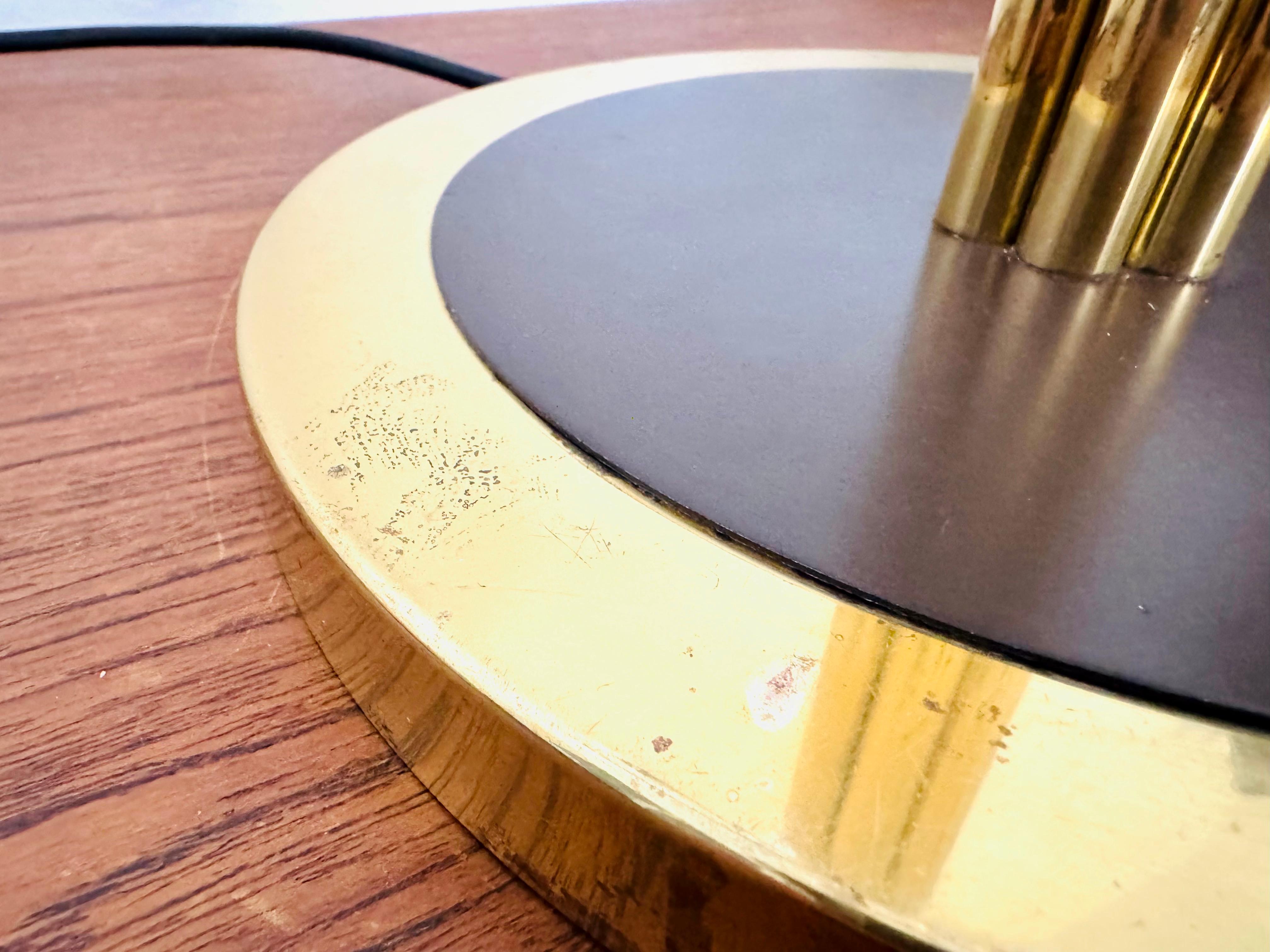 Large 1960s Space Age Brass Table Lamp For Sale 6