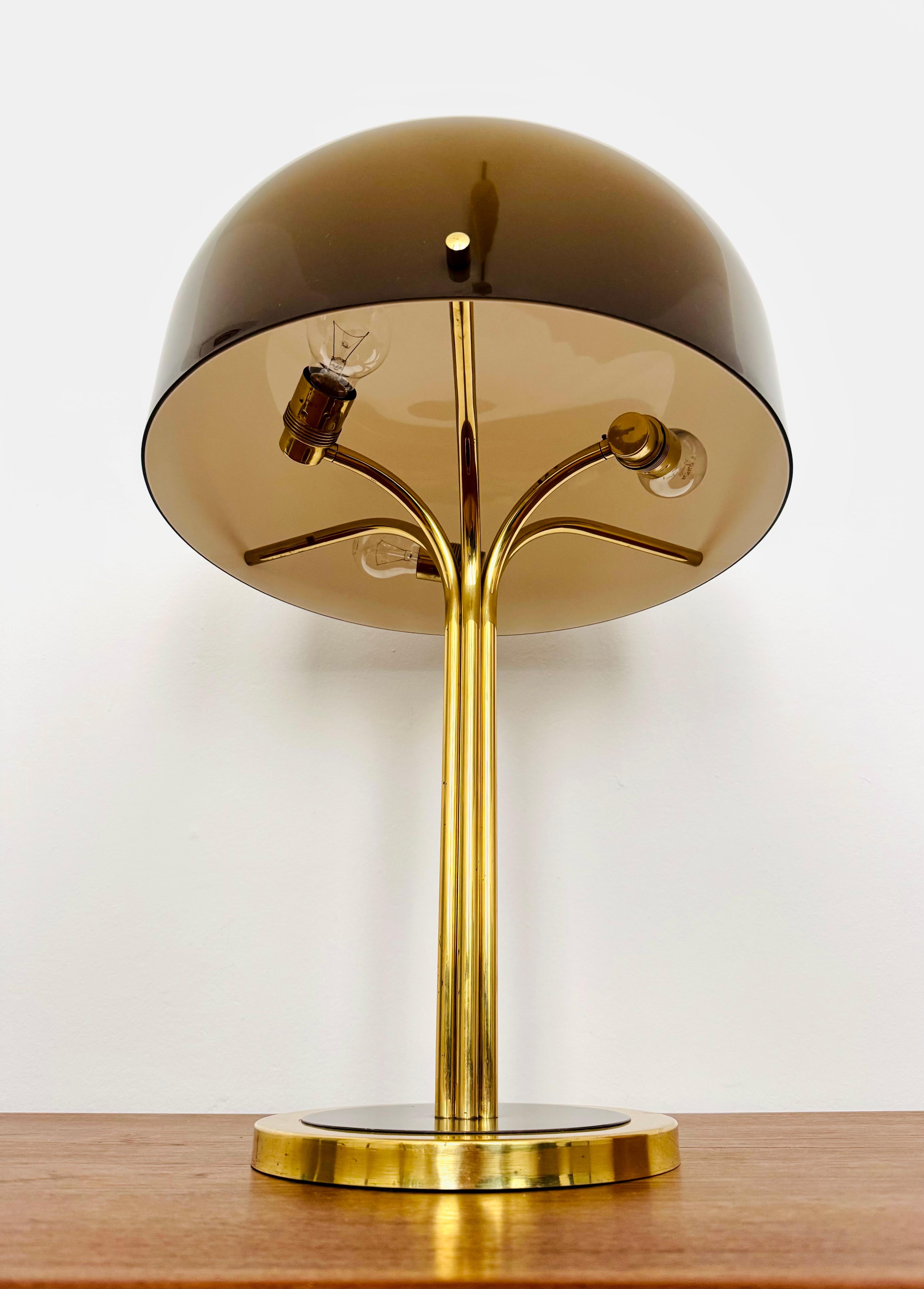 Large 1960s Space Age Brass Table Lamp In Good Condition For Sale In München, DE