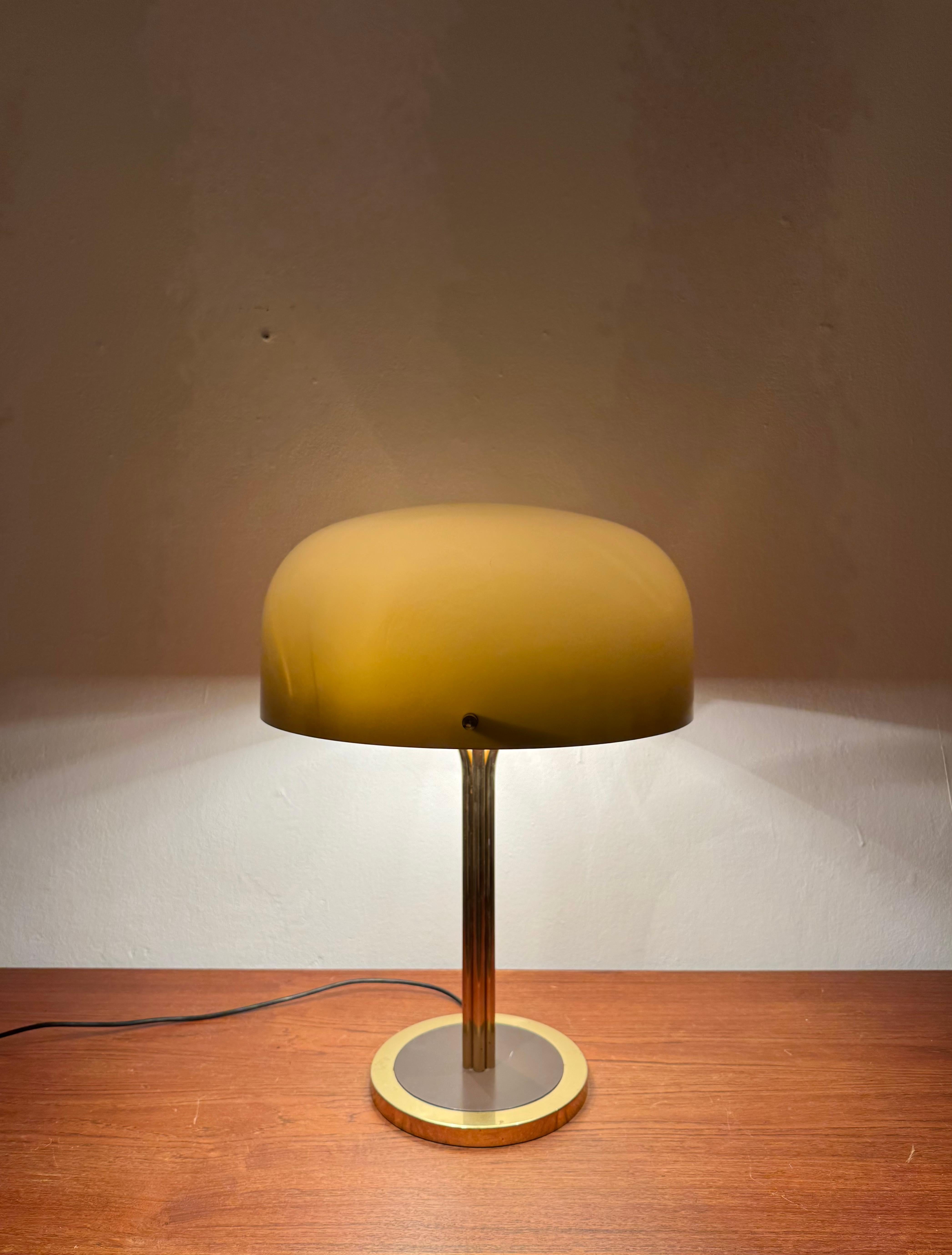 Mid-20th Century Large 1960s Space Age Brass Table Lamp For Sale