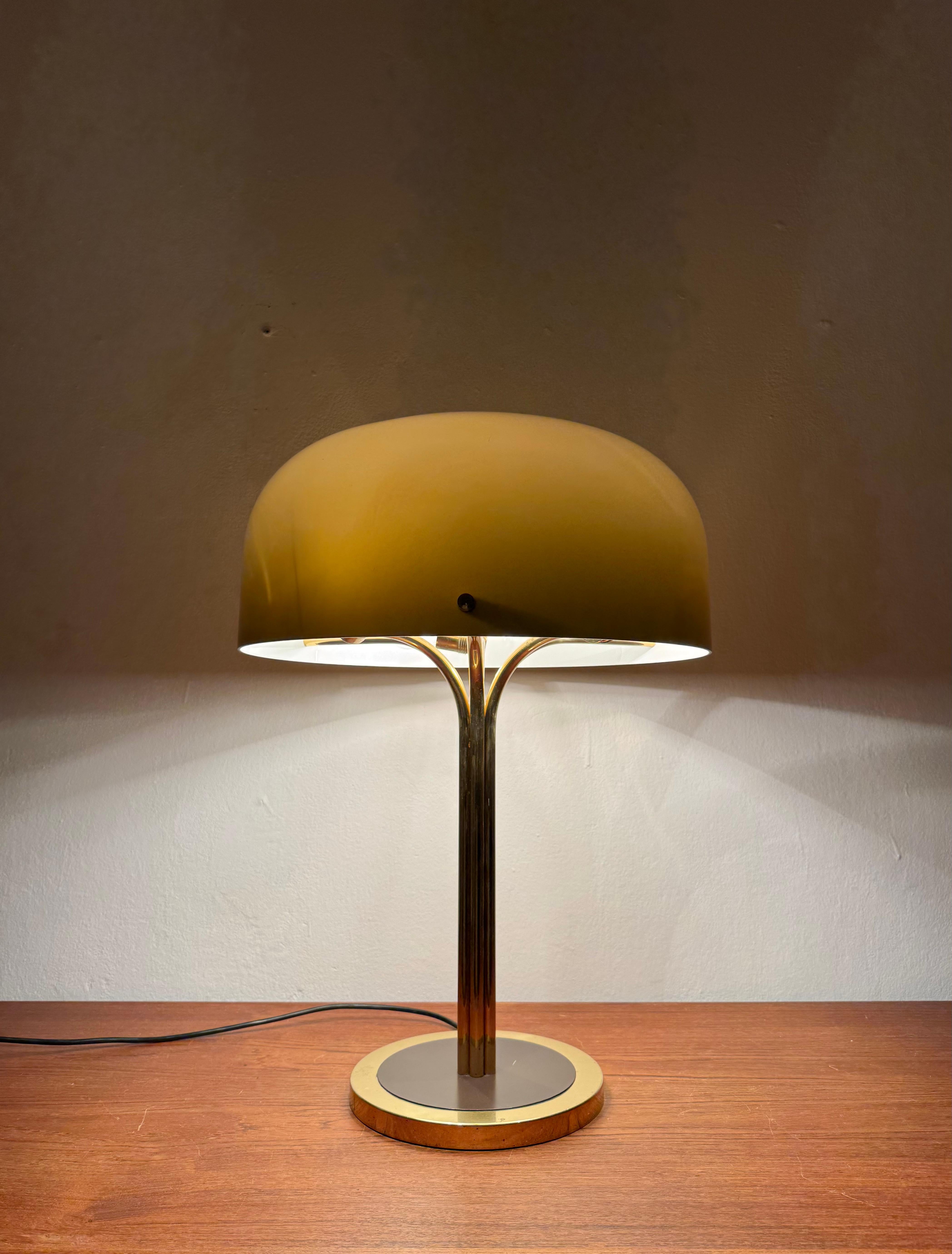 Metal Large 1960s Space Age Brass Table Lamp For Sale