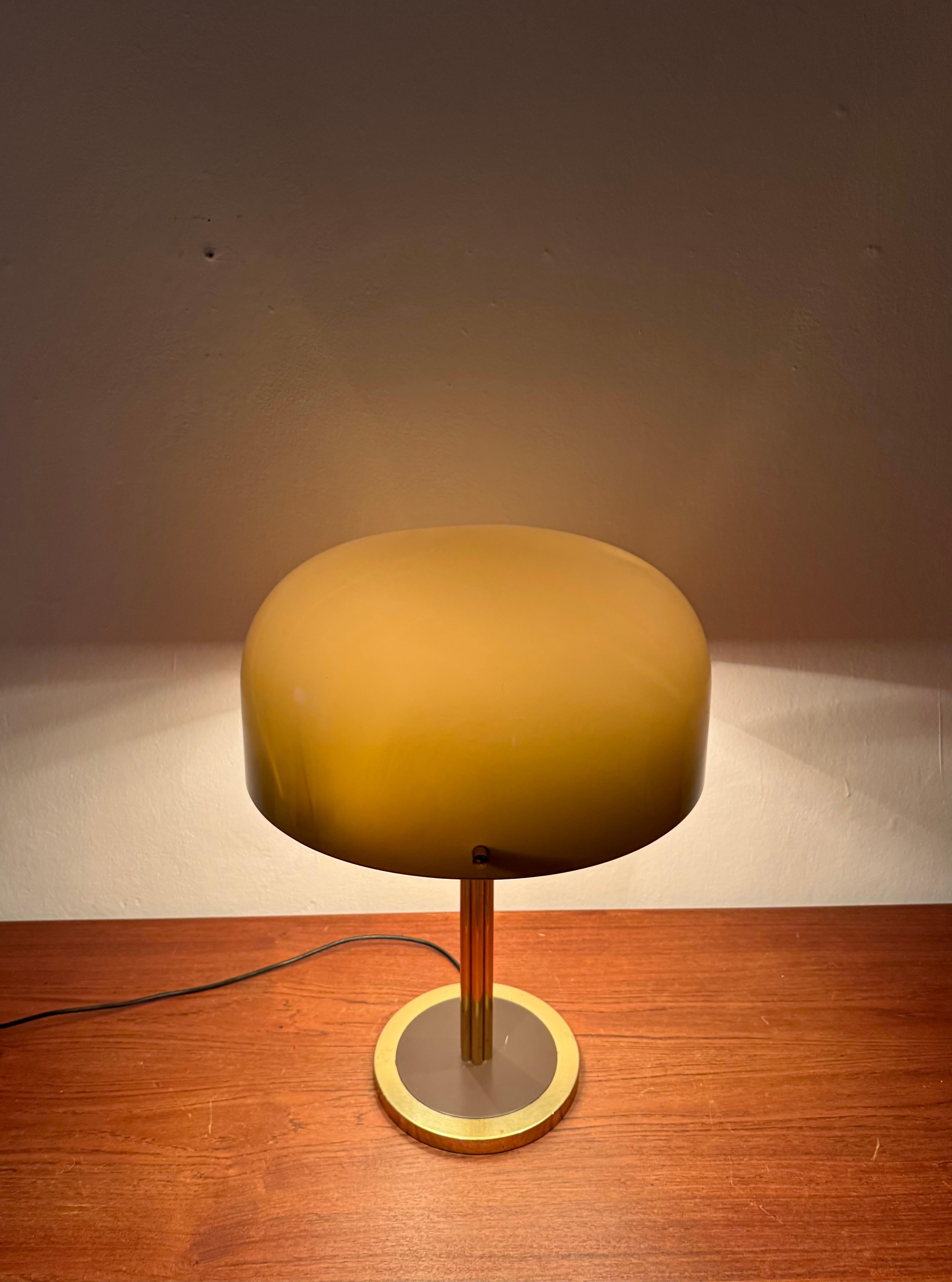 Large 1960s Space Age Brass Table Lamp For Sale 1
