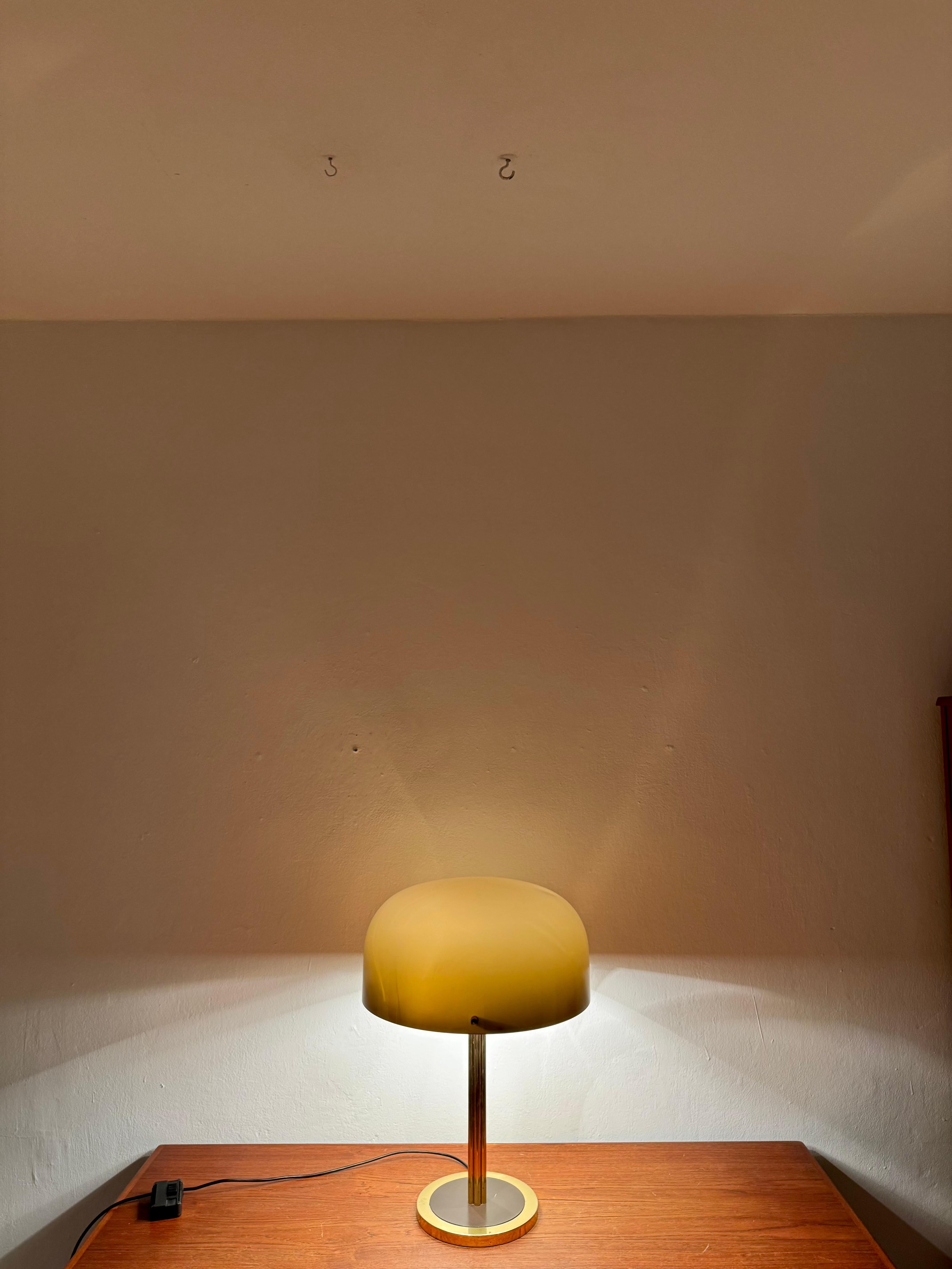 Large 1960s Space Age Brass Table Lamp For Sale 2