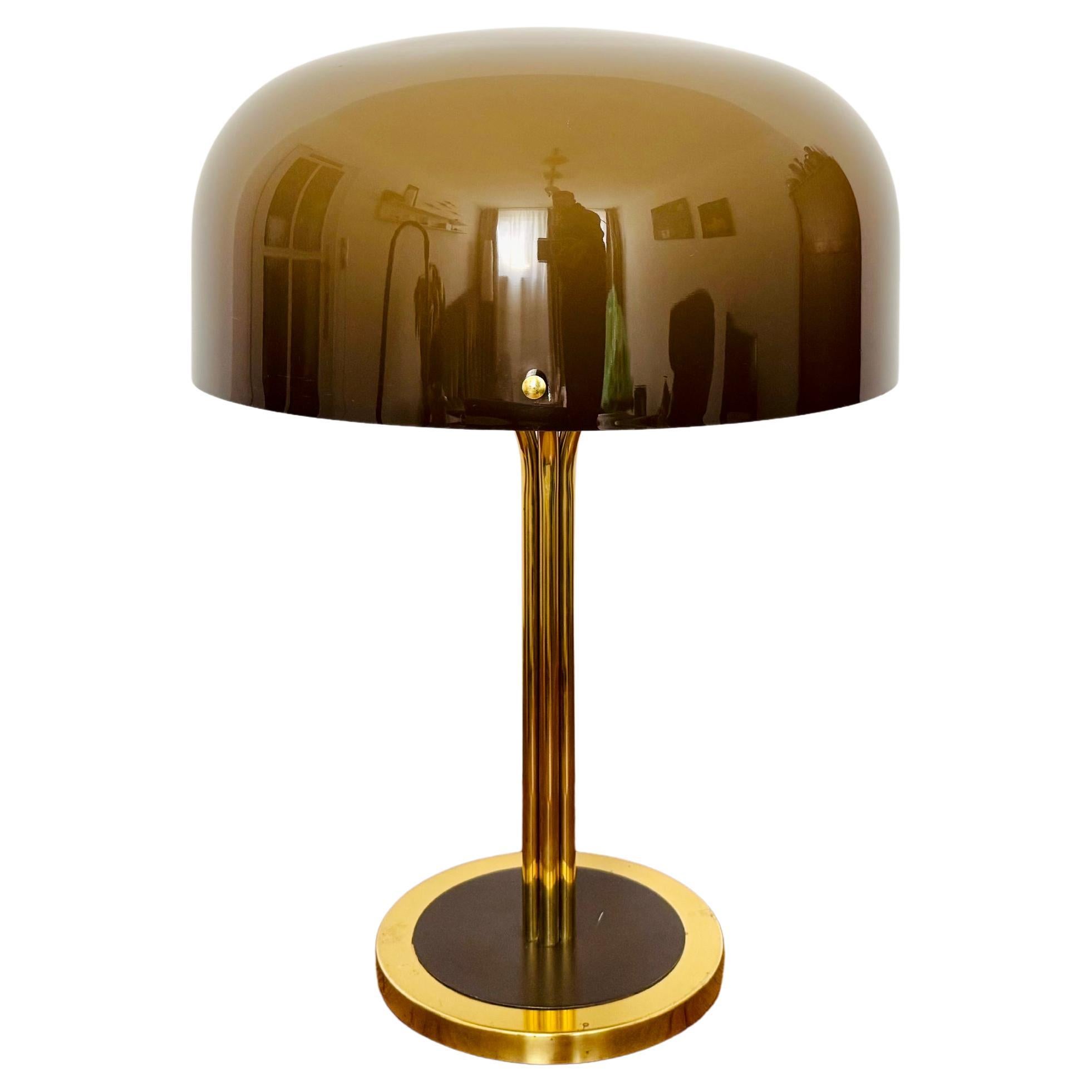 Large 1960s Space Age Brass Table Lamp