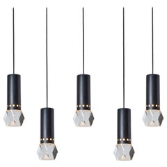 Large 1960s Stilnovo Faceted Diffuser Pendant Lamp