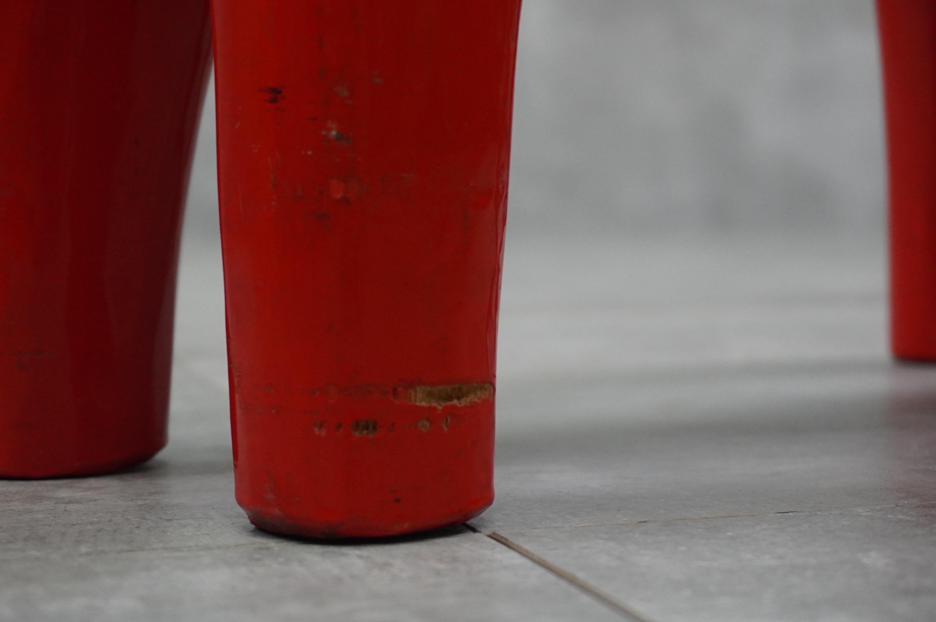 Large 1960s swedish red Dala horse hand-painted by Nils Olsson For Sale 1