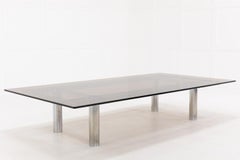 Large 1960s Two Metre Tobia Scarpa 'André' Chrome Coffee Table