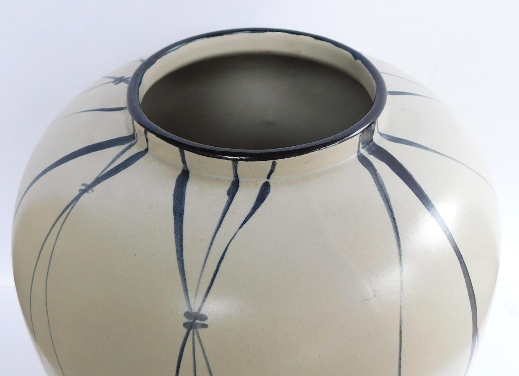Hand-Painted Large 1960's Vase by Bodo Mans for Bay Keramik