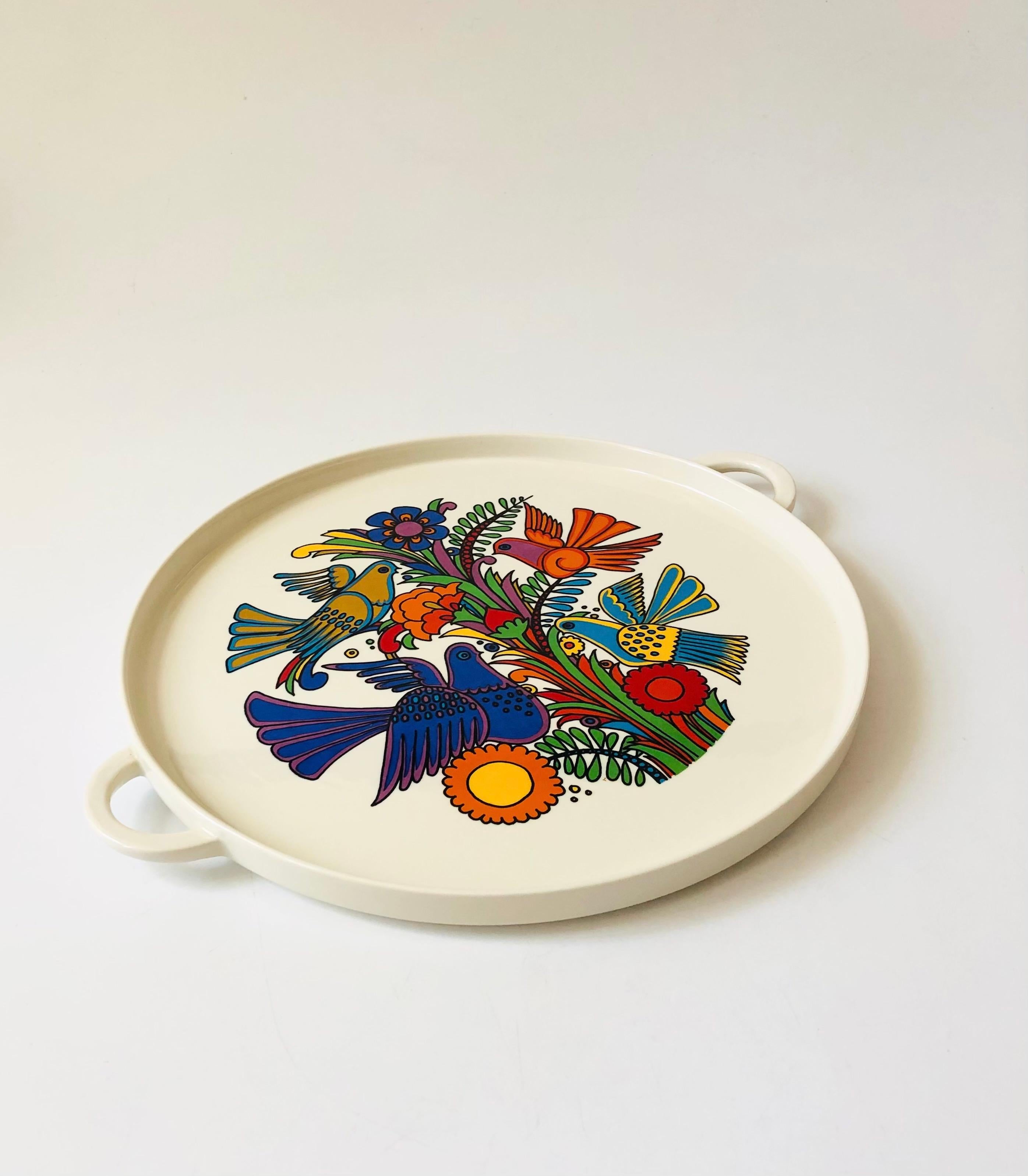 Mid-Century Modern Large 1960s Villeroy and Boch Acapulco Serving Tray