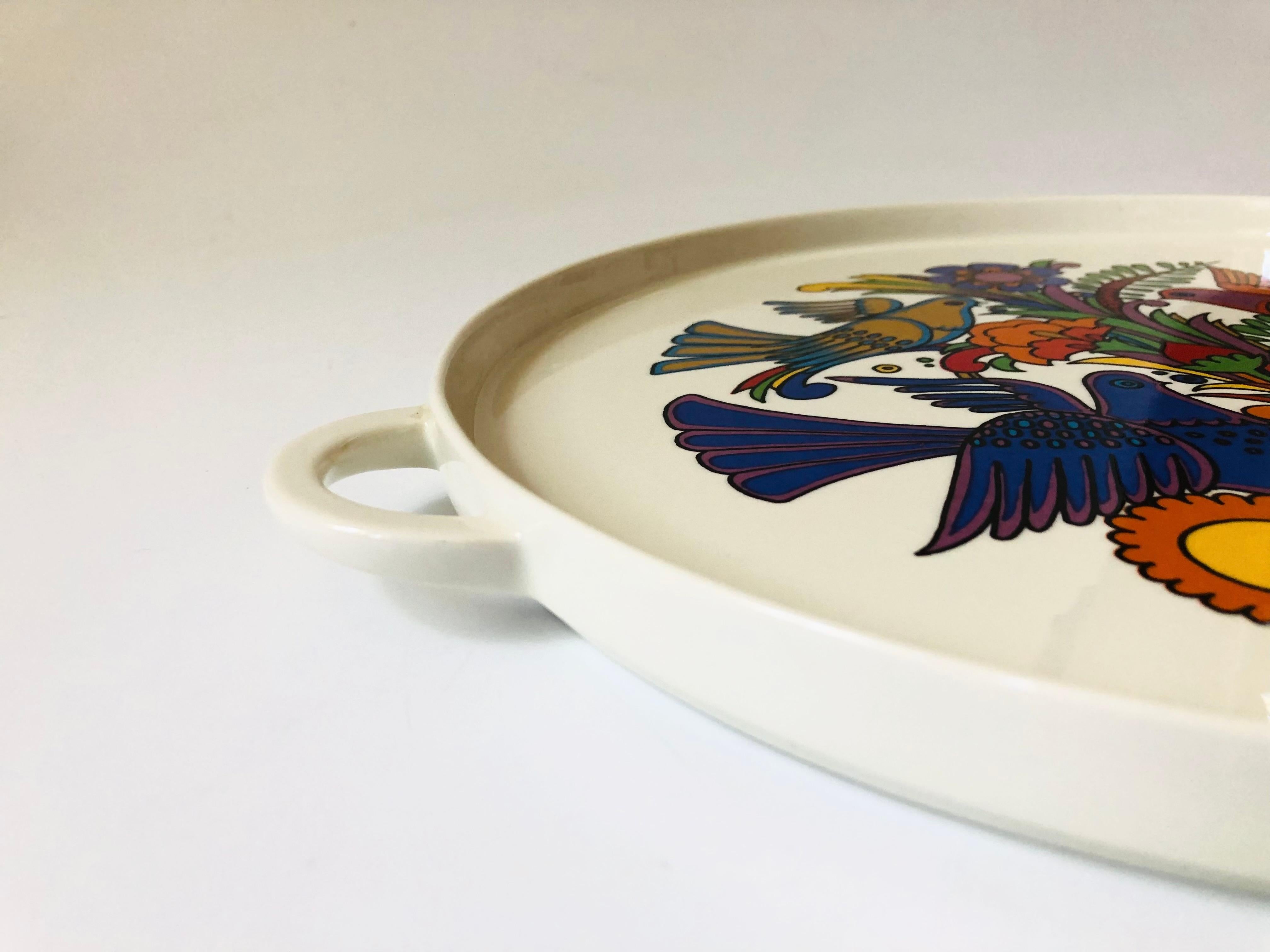 Luxembourgish Large 1960s Villeroy and Boch Acapulco Serving Tray