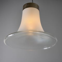 Large 1960s Vistosi Model #L261 "Comare" Blown Murano Glass Suspension Lamp
