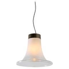 Large 1960s Vistosi Model #L261 "Comare" Blown Murano Glass Suspension Lamp