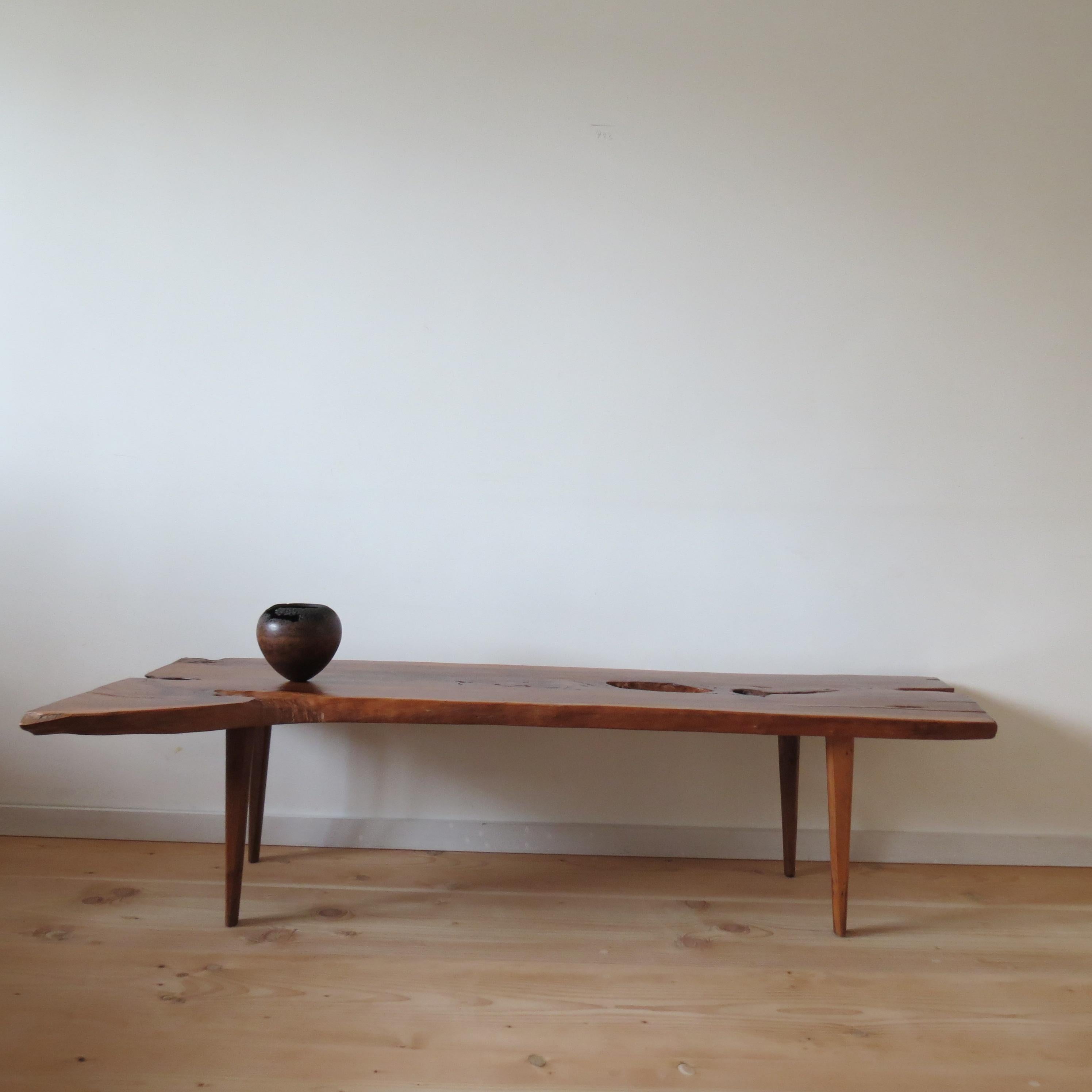 rustic waney edge coffee table