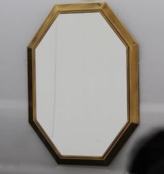 Large 1970s Brass Mastercraft Octagonal Mirror