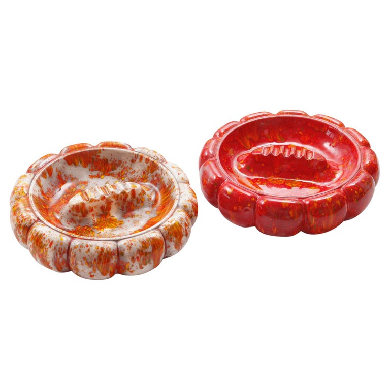 Large 1970's Ceramic Ashtrays, Set of 2 at 1stDibs ceramic ash trays