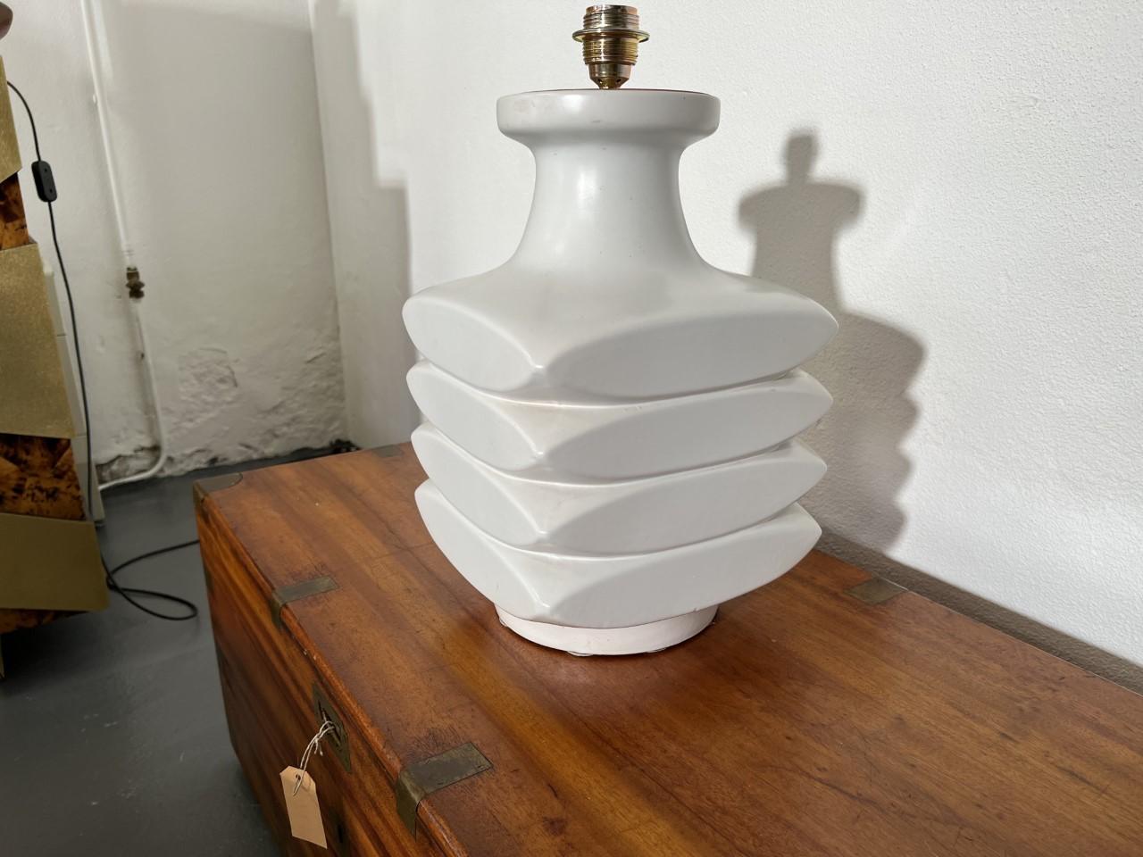 Large 1970s Ceramic Brutalist Table Lamp by Cari Zalloni For Sale 3
