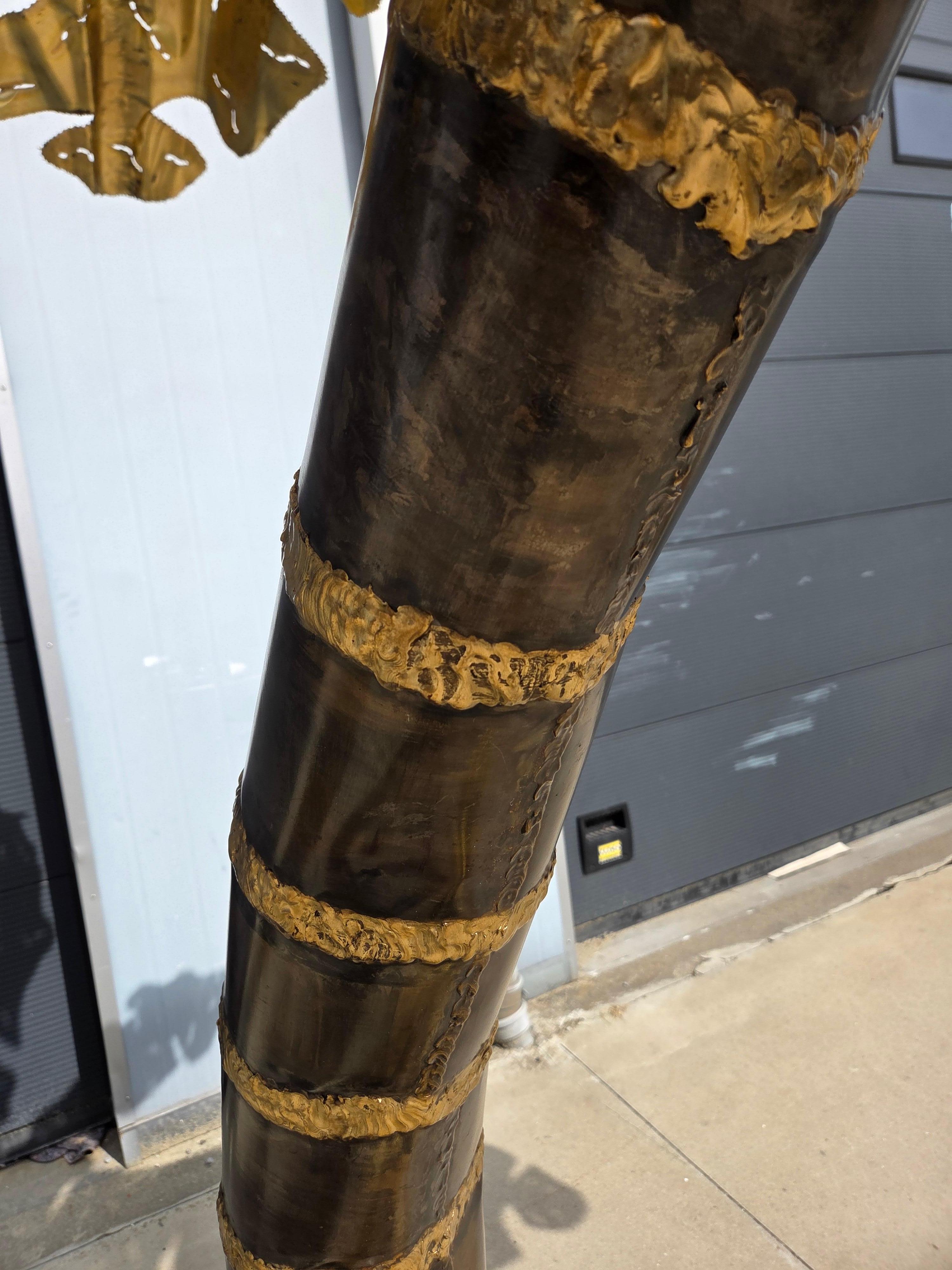 Large 1970's coconut palm by Maison Honore Paris For Sale 3