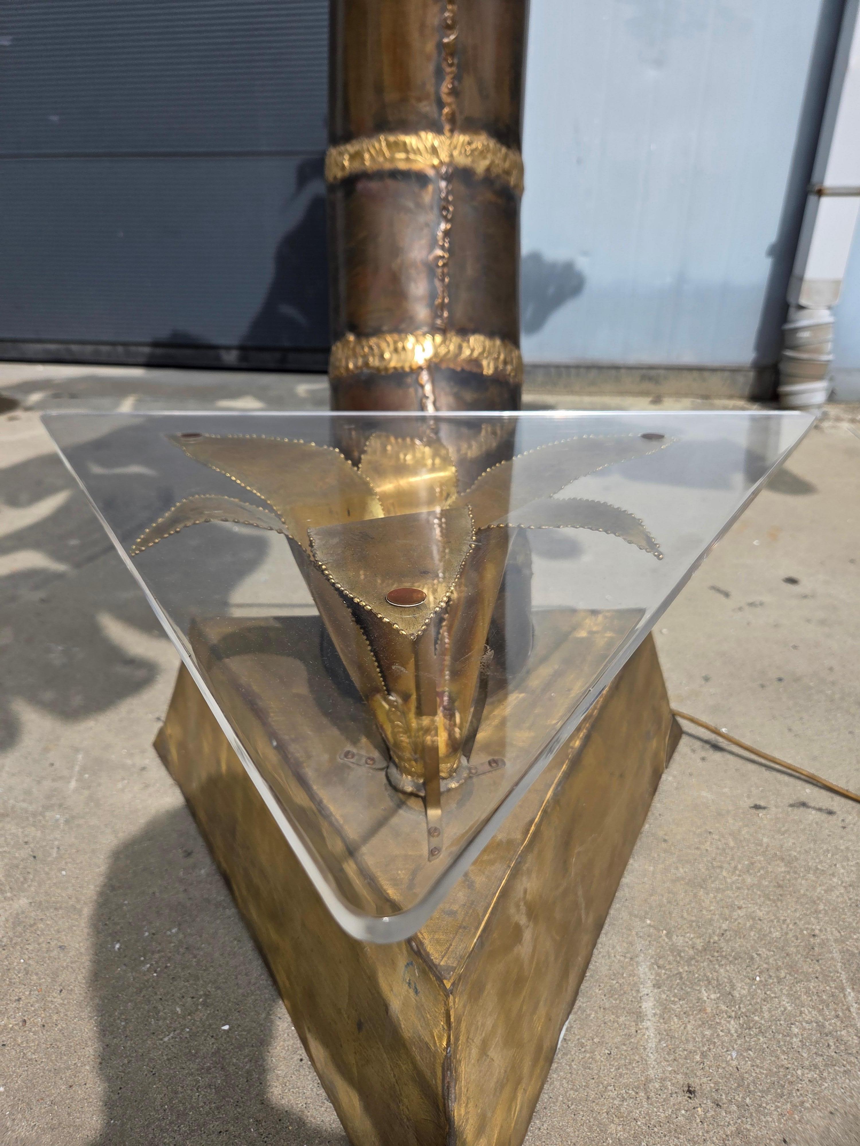 Large 1970's coconut palm by Maison Honore Paris In Good Condition For Sale In Waasmunster, BE
