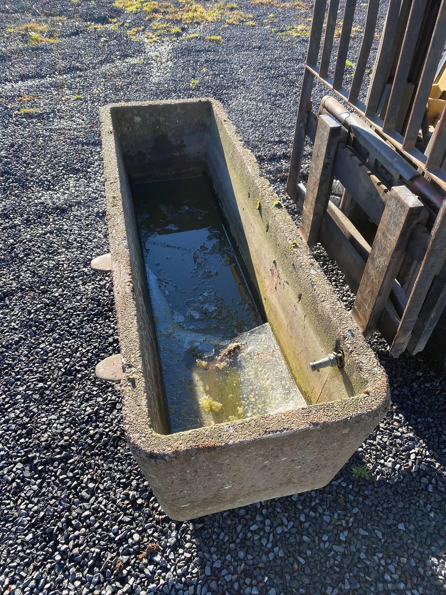 Mid-Century Modern Large 1970s Concrete Garden Planter Water Trough 2m Long For Sale