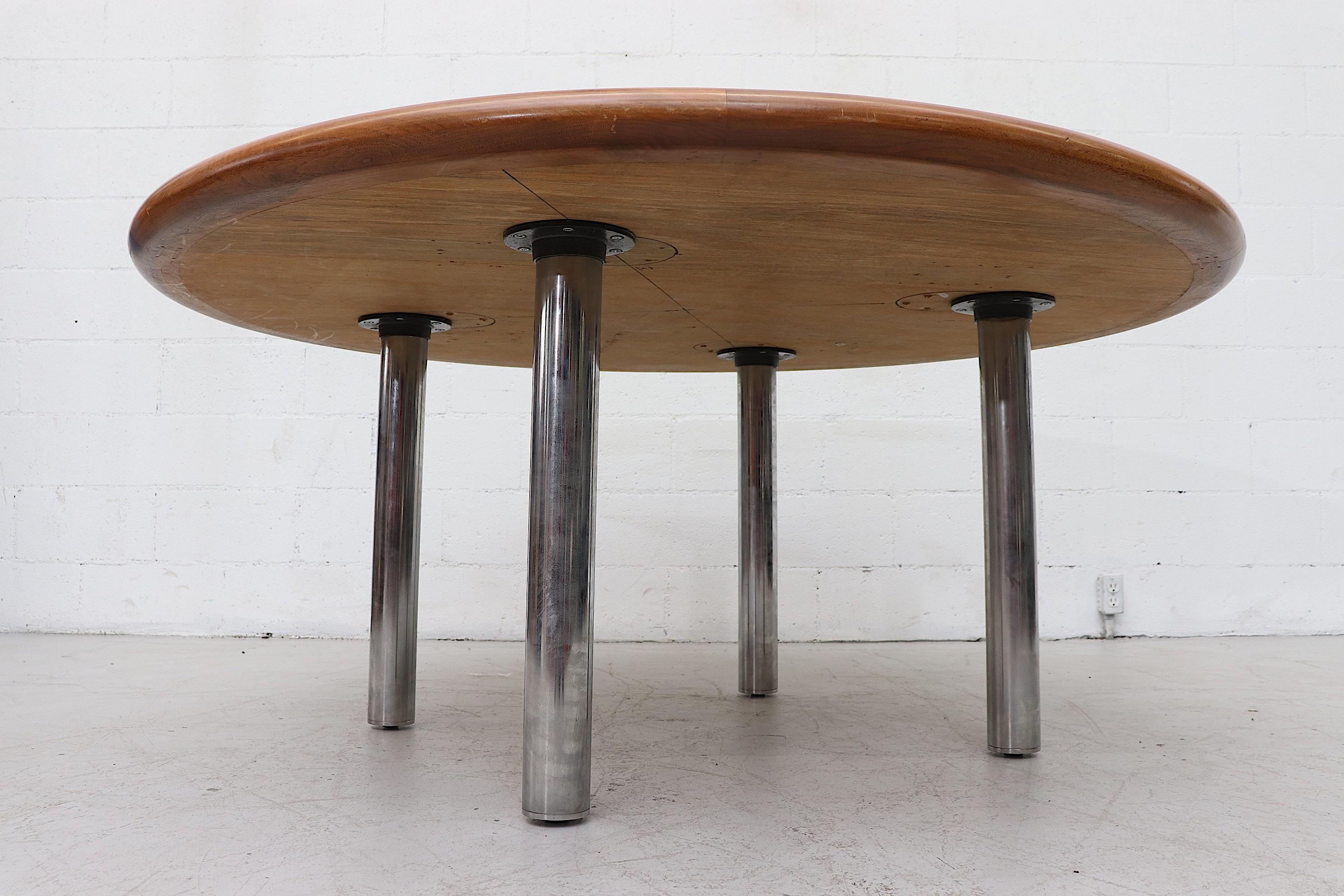 Large Custom 1970s Knoll Attributed Dining Table In Good Condition In Los Angeles, CA