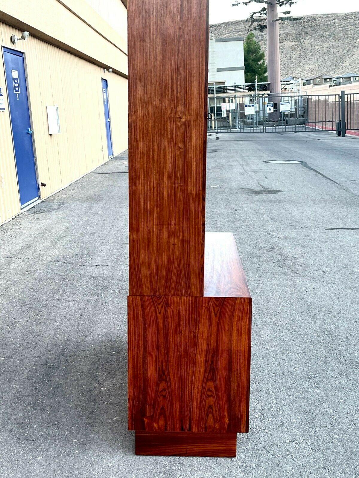 Large 1970s Danish Mid-Century Modern Rosewood Cabinet by Erik Brouer In Good Condition In Las Vegas, NV