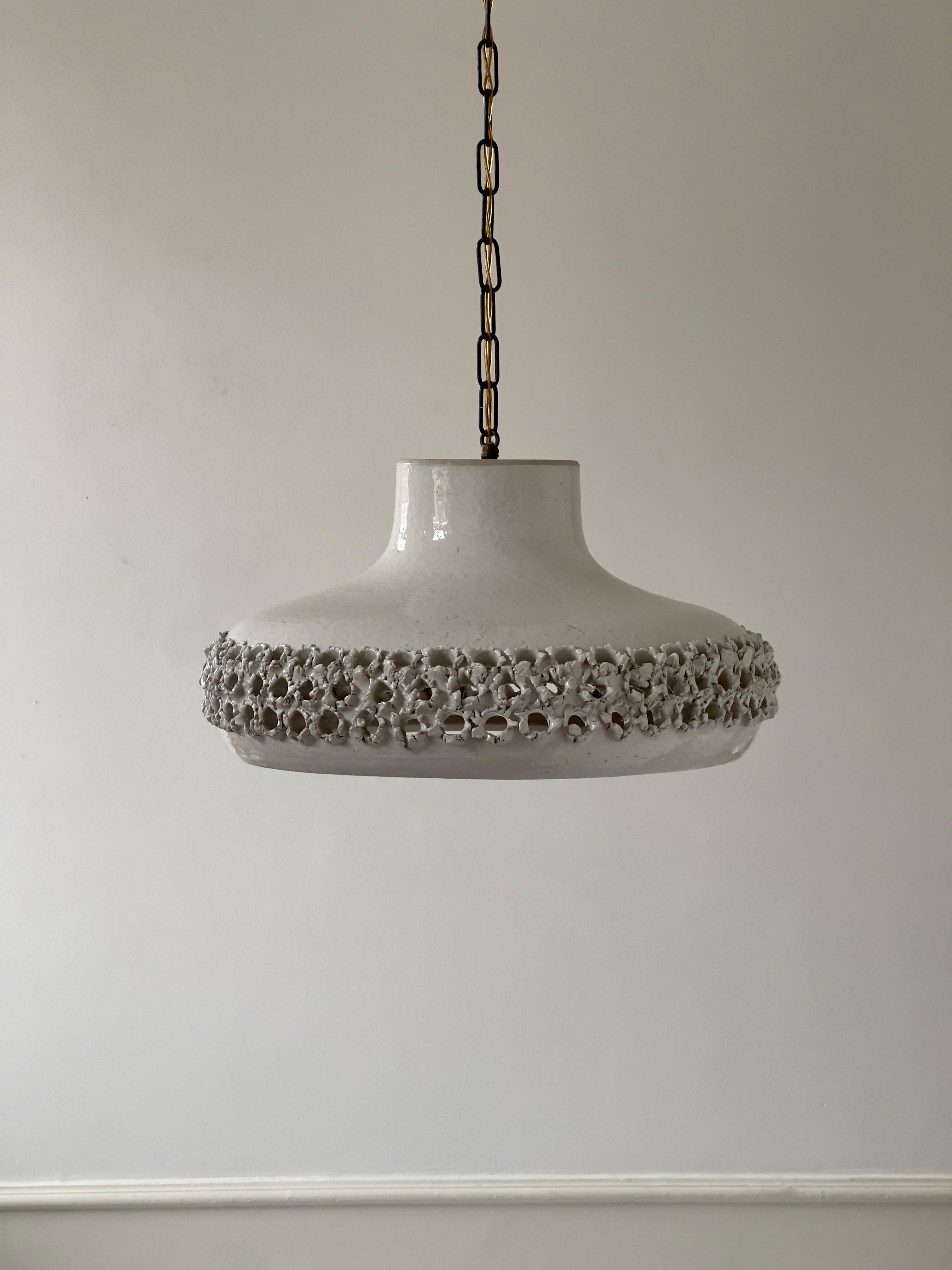 stoneware pendant light
