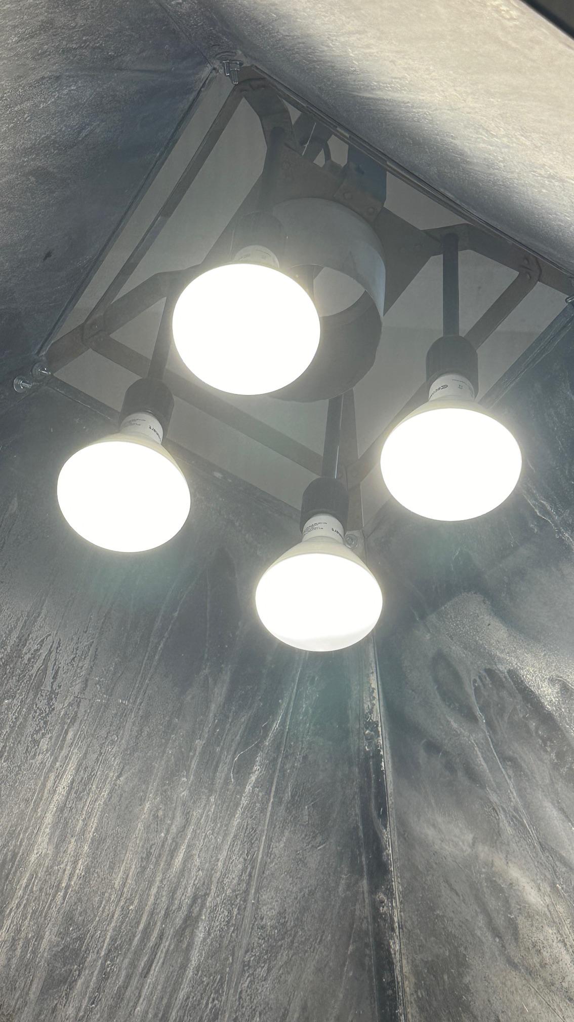 Late 20th Century Large 1970s European Industrial Pendant Chandelier For Sale