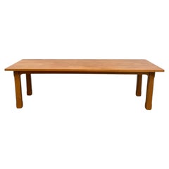 Mesa de comedor grande de los años 70, de estilo brutalista francés