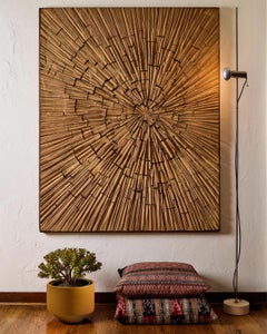 Großer 1970er Gainey Senfgelb glasiert Keramik Pflanzer