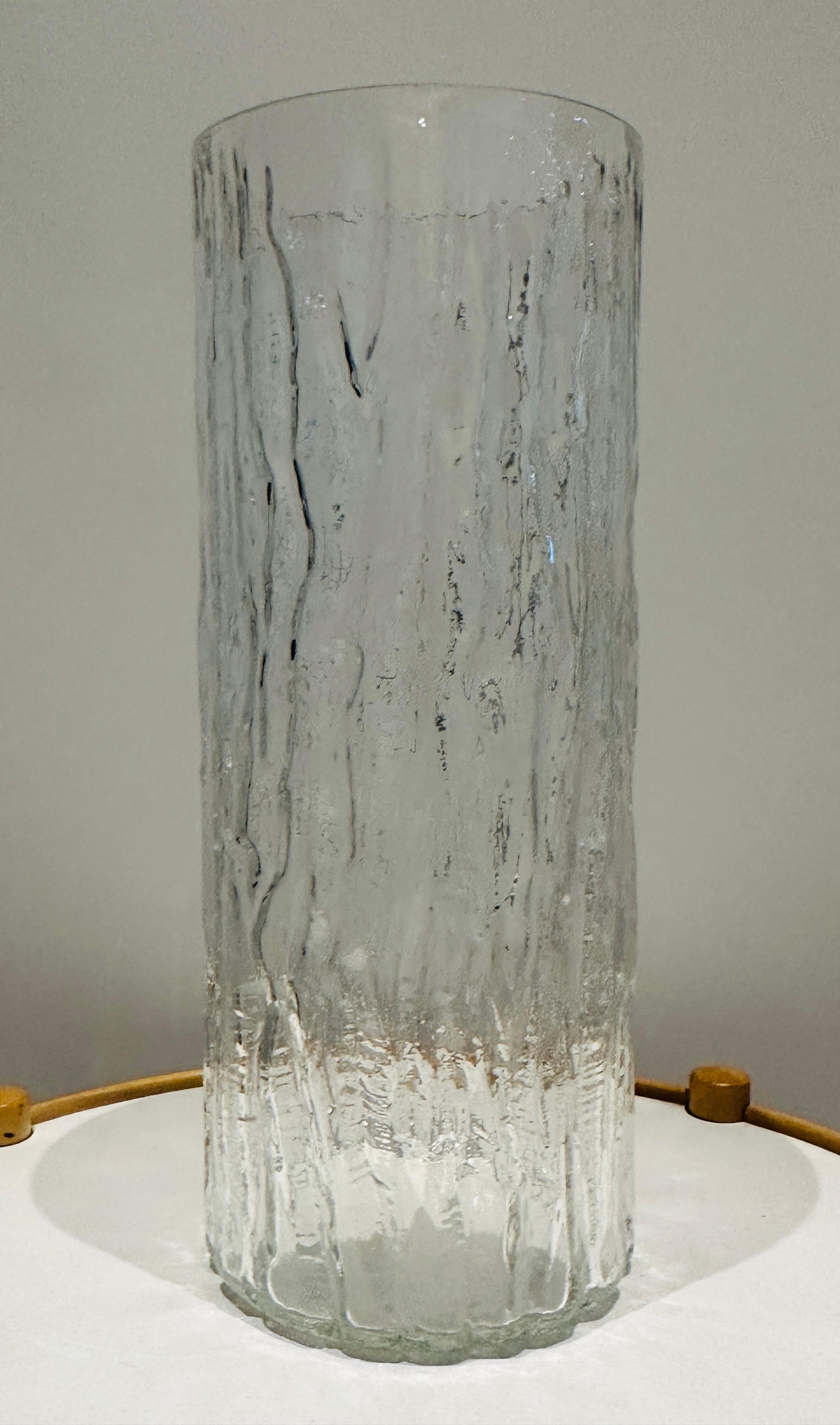 Vetro Grande vaso cilindrico in vetro tedesco Peill & Putzler 
